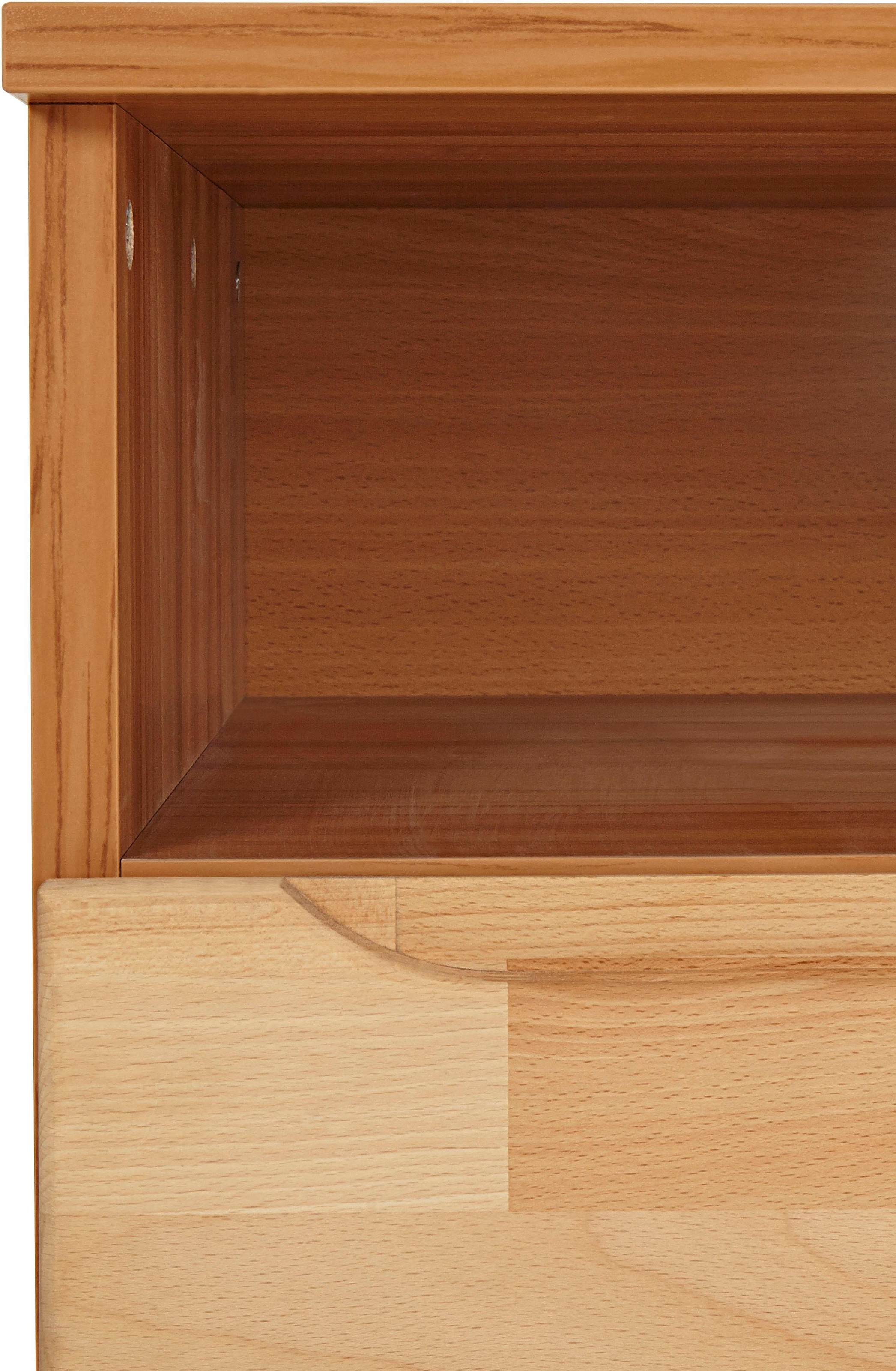 Home affaire Wohnwand »Vetro,Fronten Massivholz,Korpus Holzwekstoff,Griffmulden« Set, 4 Stk. tlg.