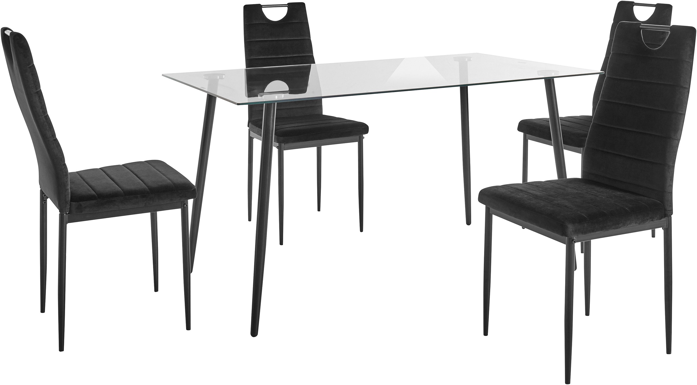 INOSIGN Essgruppe »Danny + Mandy«, (Set, 5 tlg.), Glastisch, Breite 140 cm und 4... kaufen