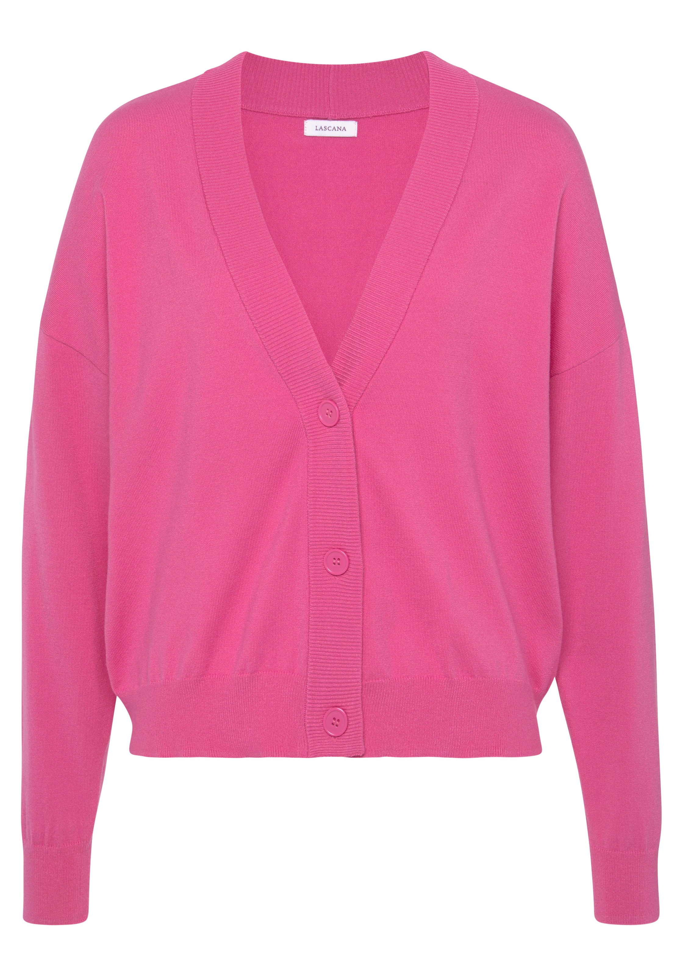LASCANA Strickjacke, in kurzer Form, Loungewear