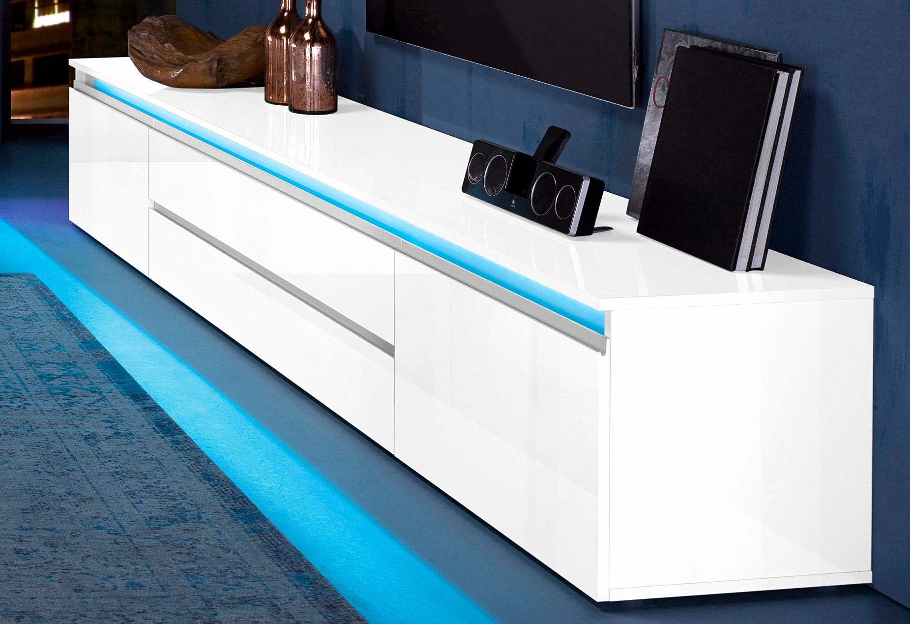 INOSIGN Lowboard »Magic,Lowboard,TV-Kommode,TV-Möbel,TV-Bank«, mit 2 Türen und 2 Schubkästen (B/T/H) 240x40x40 cm