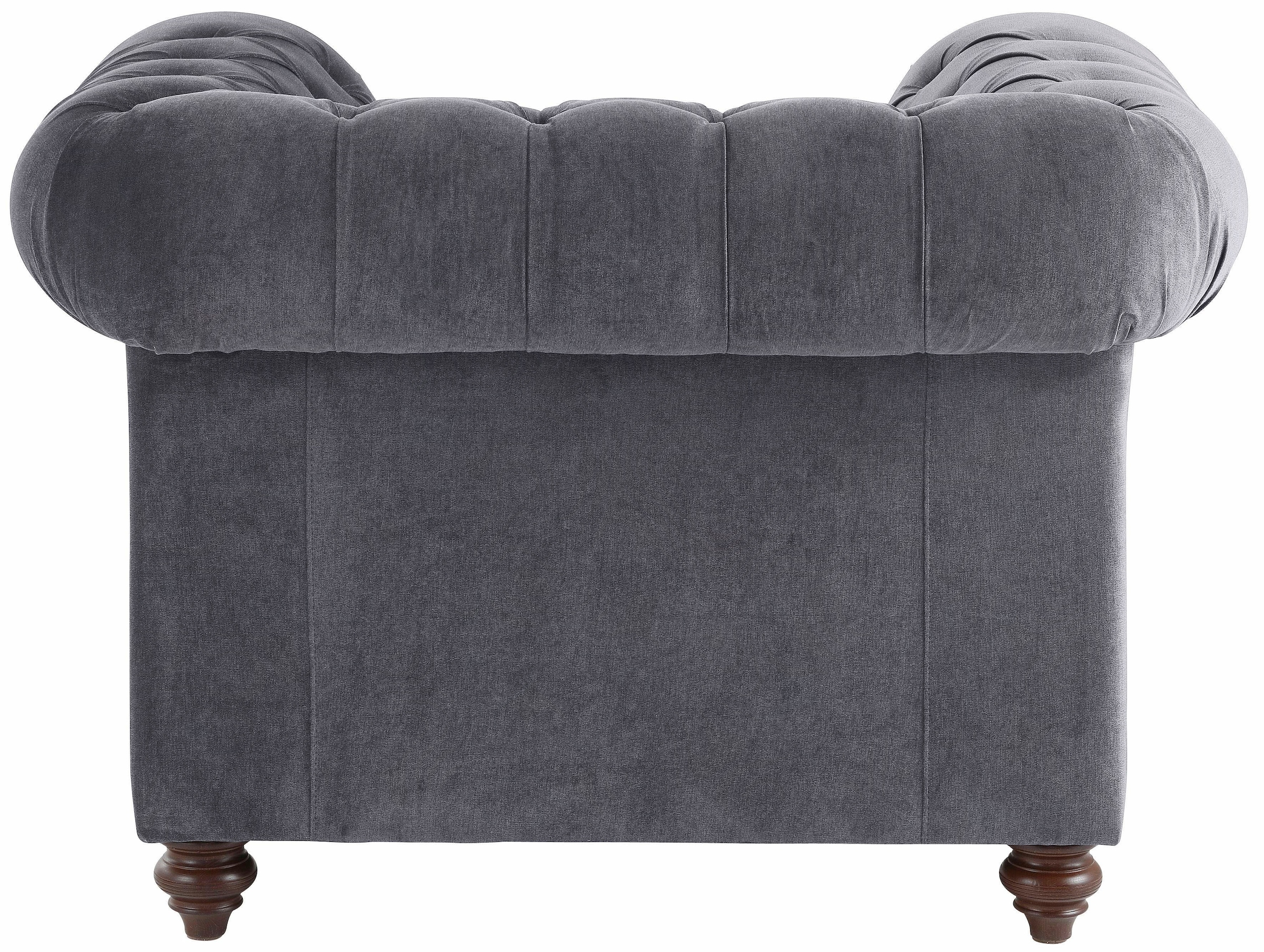 Home affaire Sessel »Chesterfield B/T/H: 105/69/74 cm«, mit hochwertiger Knopfheftung, auch in Leder