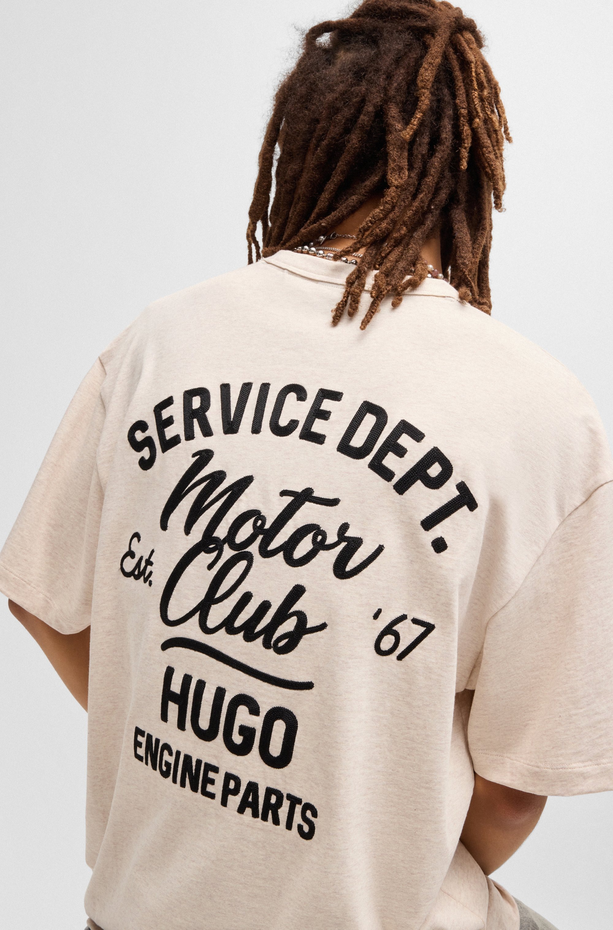 HUGO Blue T-Shirt »Nampie«, mit großem Aufdruck