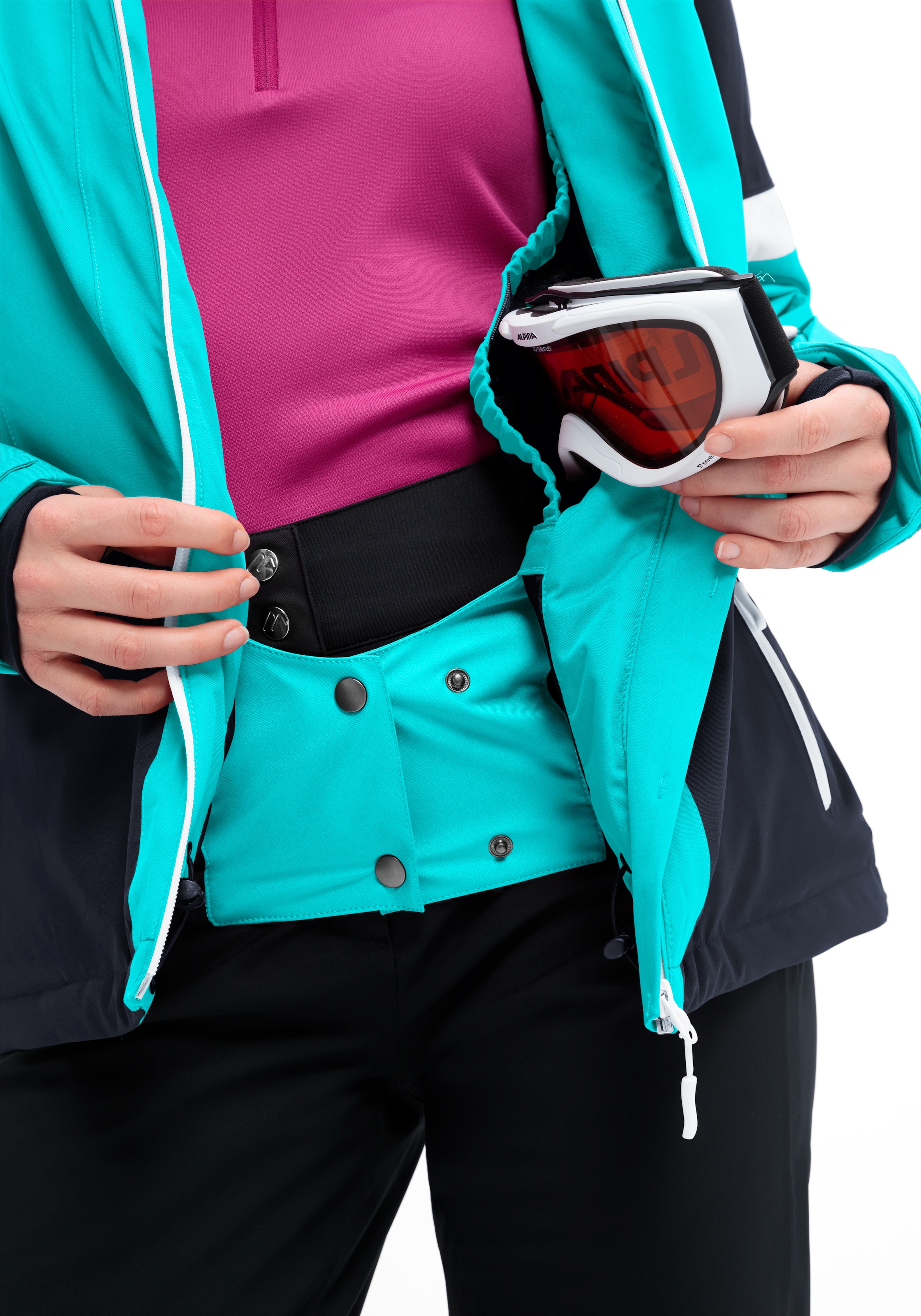 Maier Sports Skijacke »HANNI«, Damen Winterjacke, wind/wasserdicht, 3 RV-Taschen und Kapuze, Regular fit