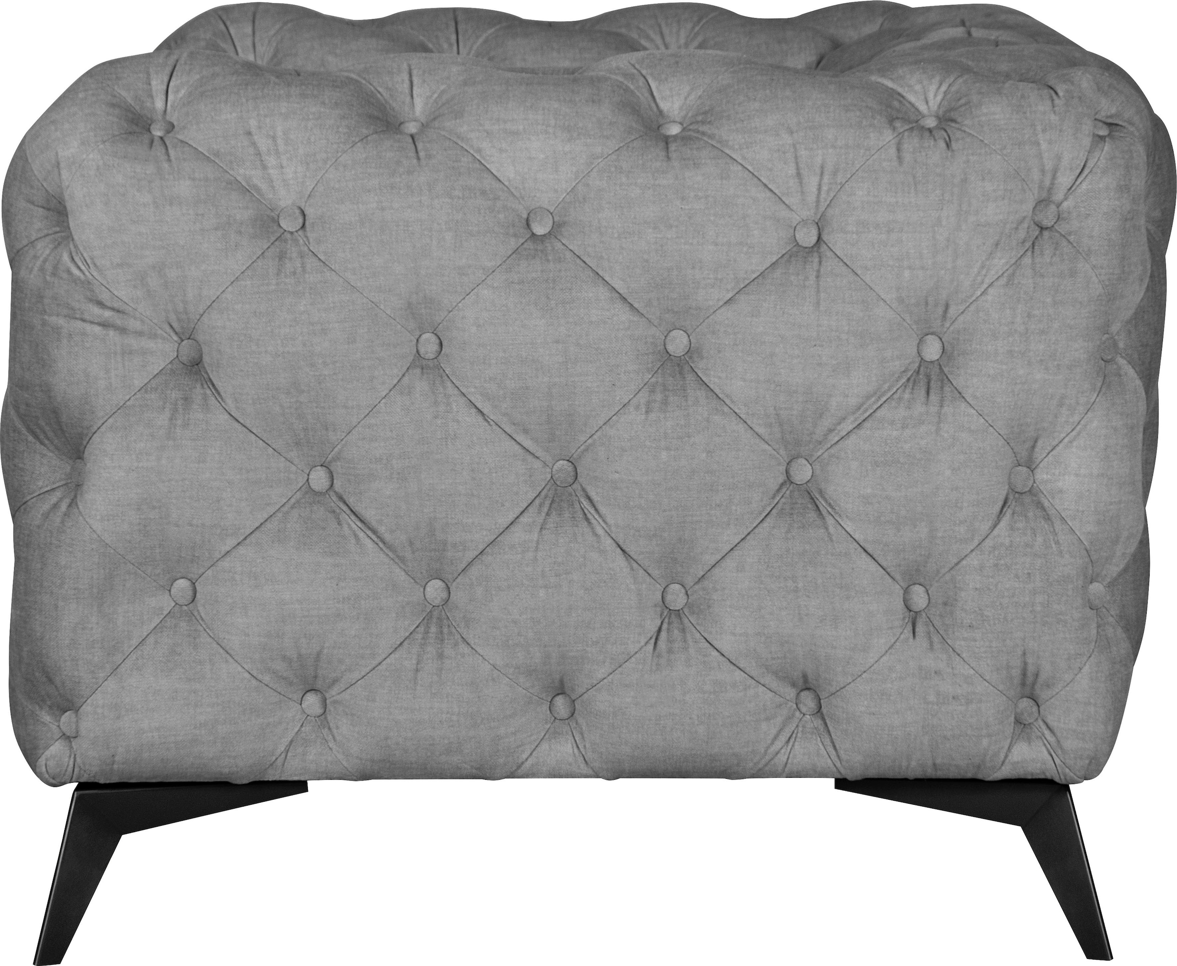 Leonique Chesterfield-Sessel »Glynis Sessel«, aufwändige Knopfheftung, moderne Chesterfield Optik, Fußfarbe wählbar
