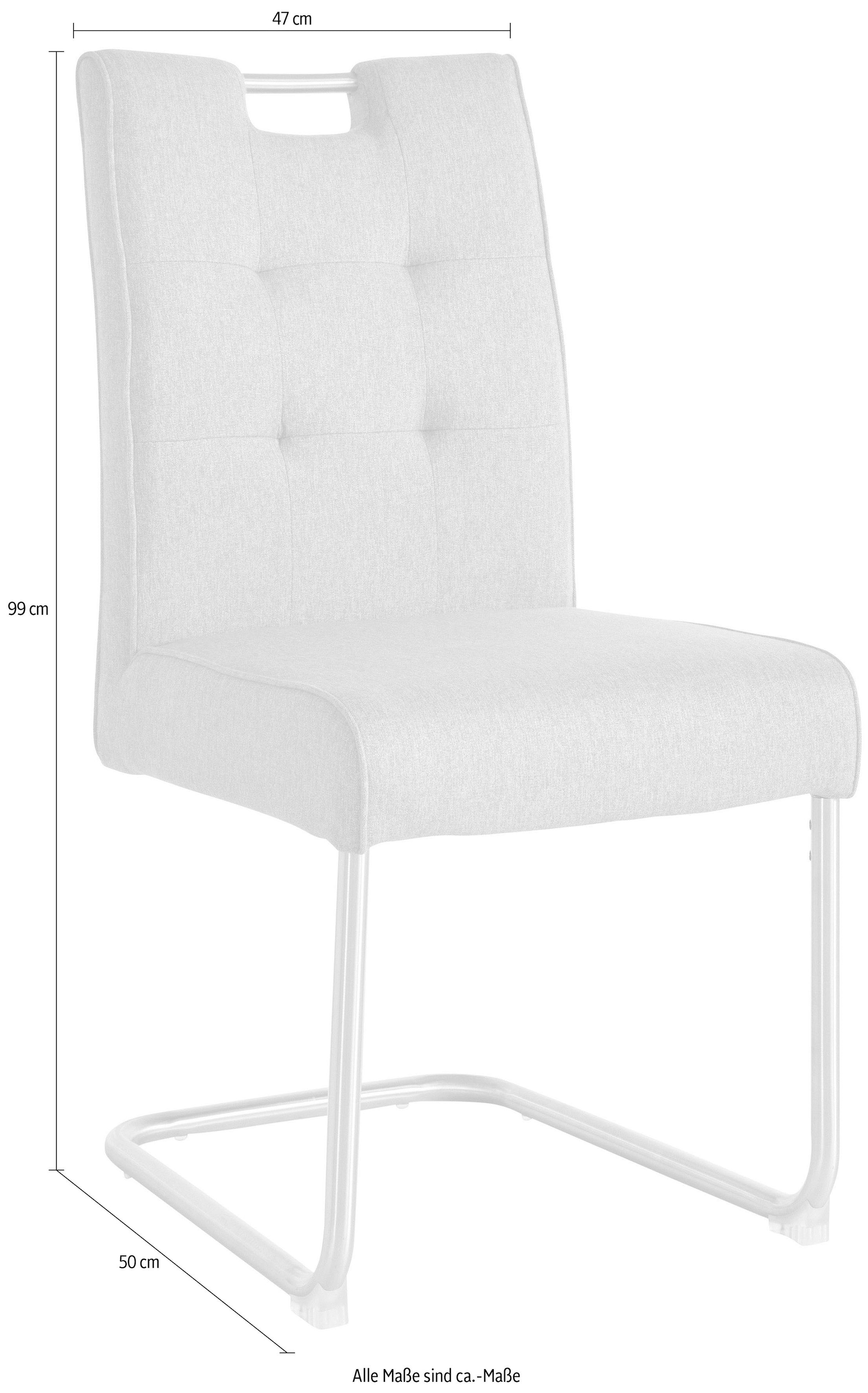 s.Oliver Freischwinger »Ciella« (Set) 2 Stk.mit hochwertiger 3D-Steppung und Taschenfederkern, Edelstahlgestell