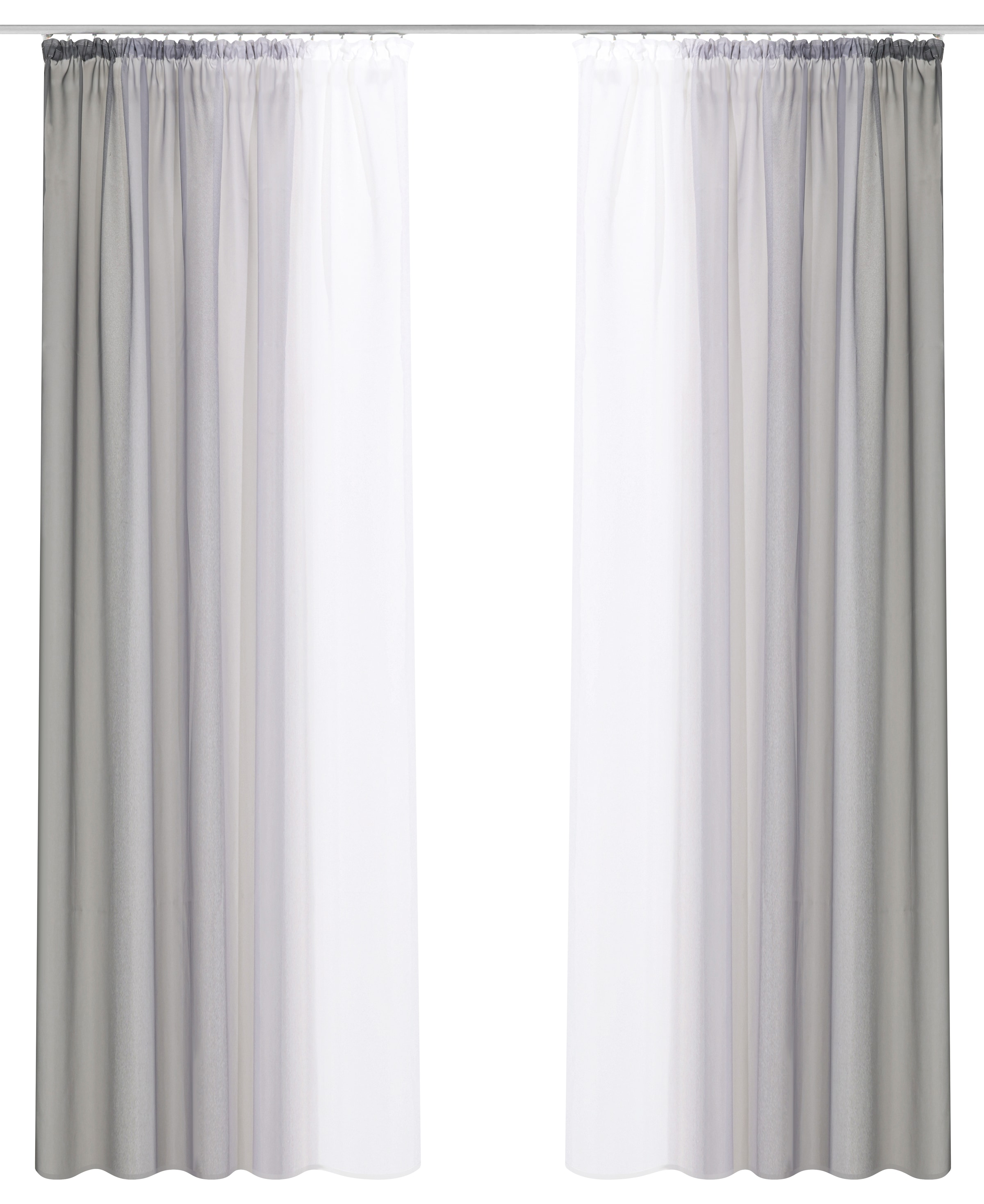 OTTO home Gardine »Nivva« Kräuselband 2 Stk. tlg. Transparent, Kräuselband, Pflegeleicht, 2er Set