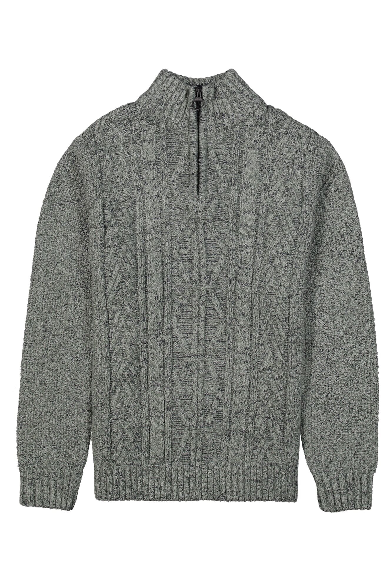 Garcia Strickpullover, mit Zipper und Zopfmuster