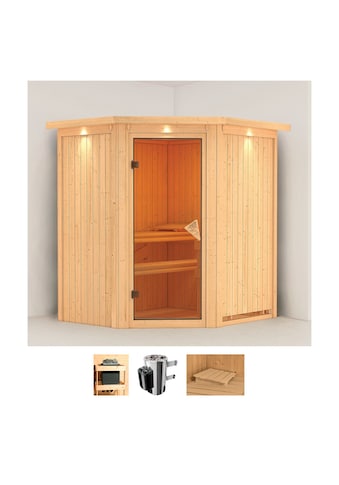 Karibu Sauna »Tomke«, (Set), 3,6-kW-Plug & Play Ofen mit integrierter Steuerung kaufen