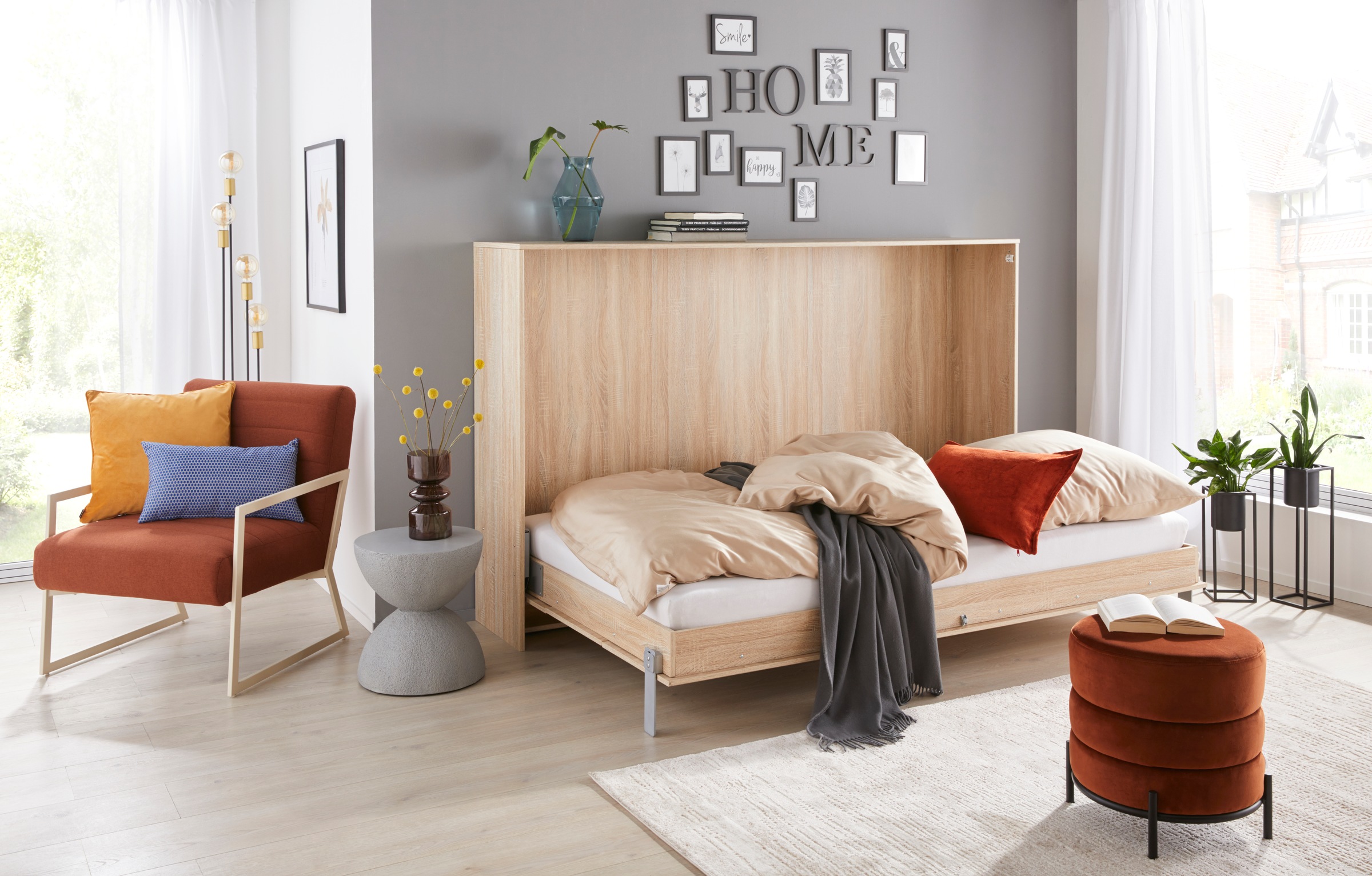 Wimex Schrankbett »Juist Schrankklappbett Gästebett«, horizontal klappbar, 3 Liegeflächen, mit Lattenrost, Made in Germany