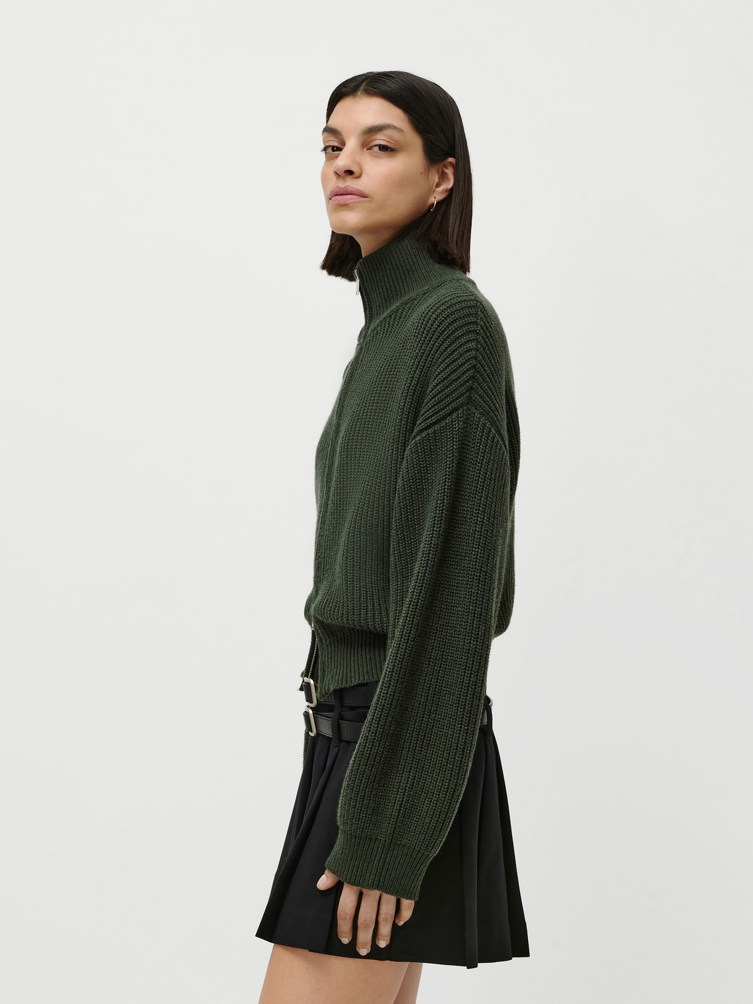 LeGer Strickjacke »Cindy, LeGer by Lena Gercke« Regular fit, mit Stehkragen, 2-Wege-Reißverschluss