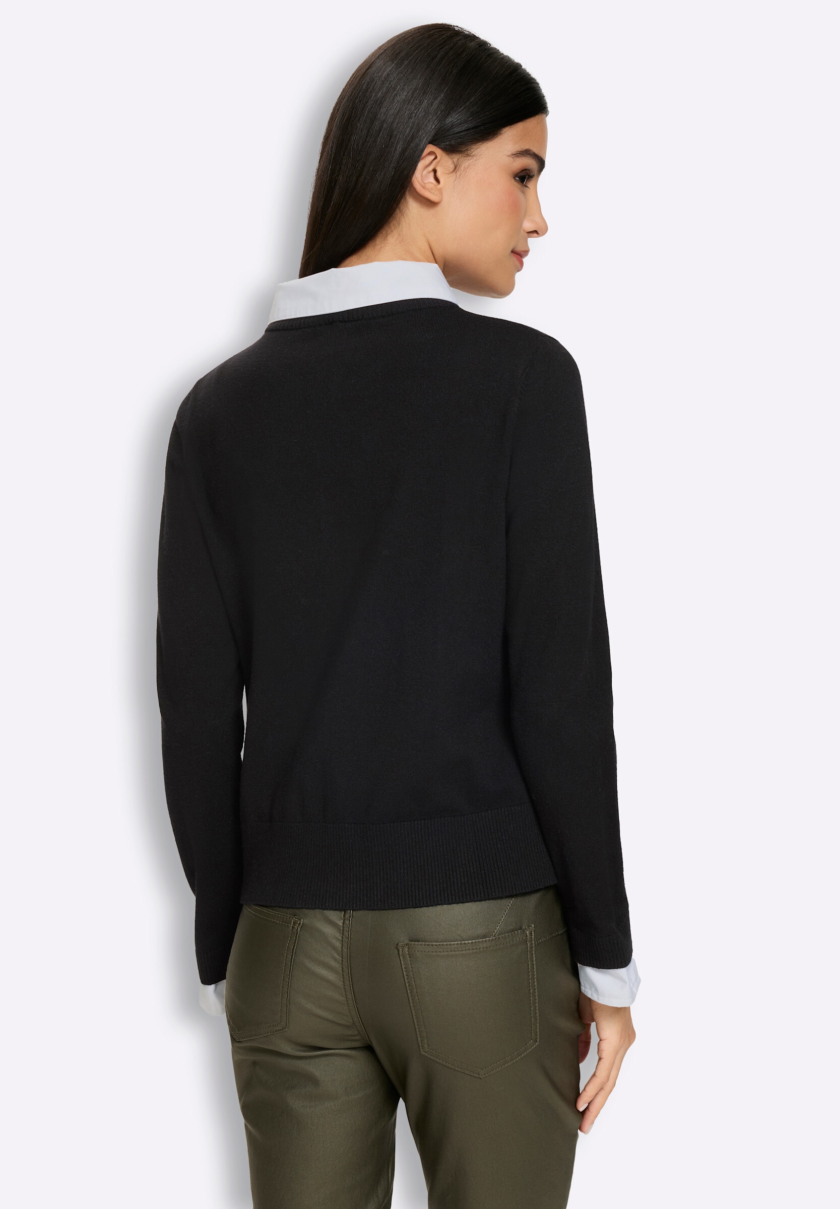 heine Strickjacke »Strickjacke Feinstrickjacke in 2-in-1-Optik«