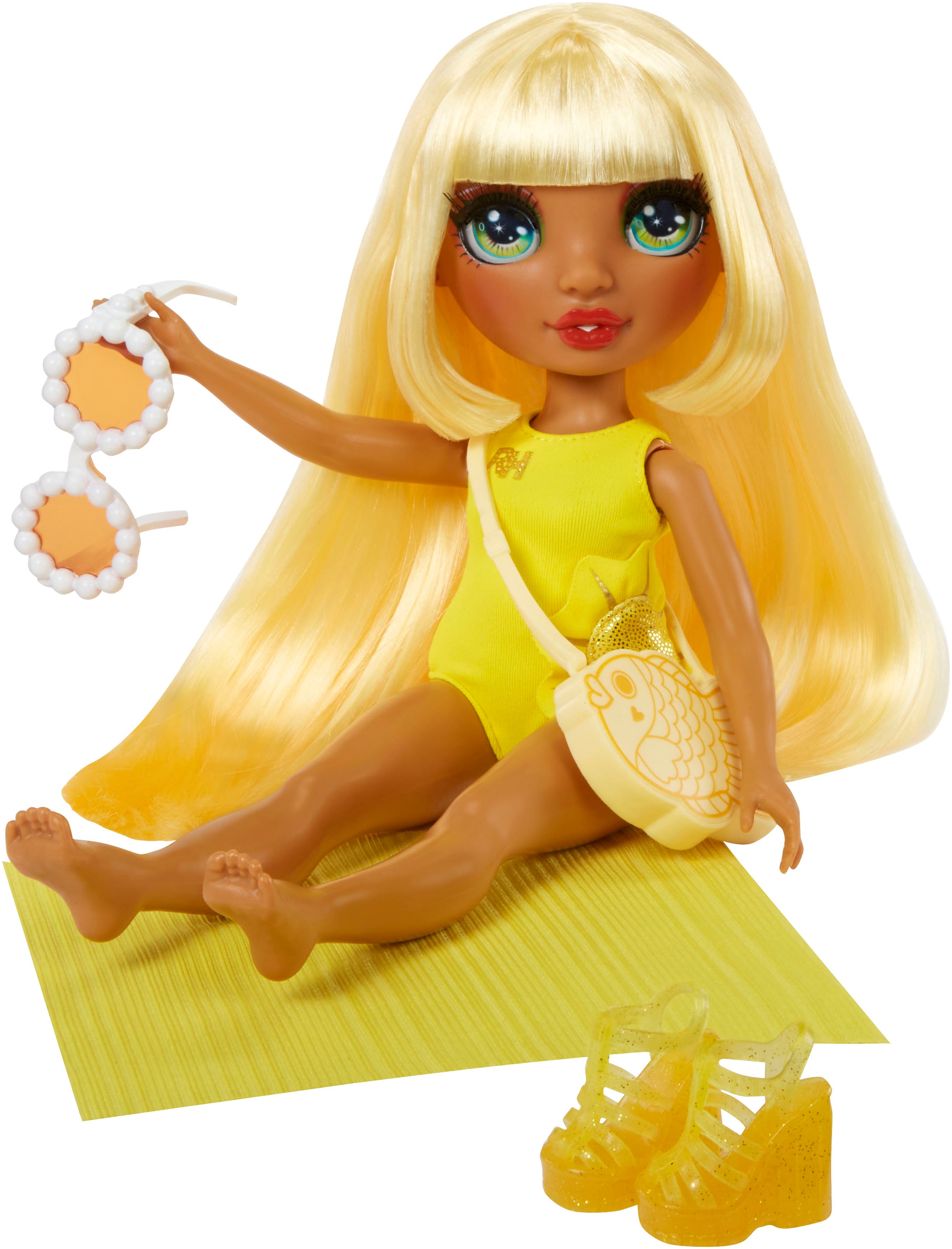 RAINBOW HIGH Anziehpuppe »Rainbow High Swim & Style Fashion Doll- Sunny (Yellow)«