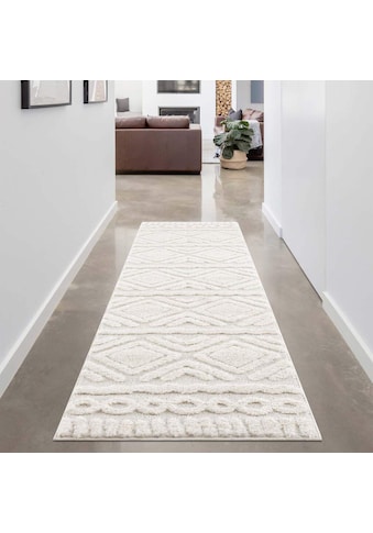 Carpet City Hochflor-Läufer »Focus«, rechteckig, Boho-Teppich, besonders weich, 3D-Effekt kaufen