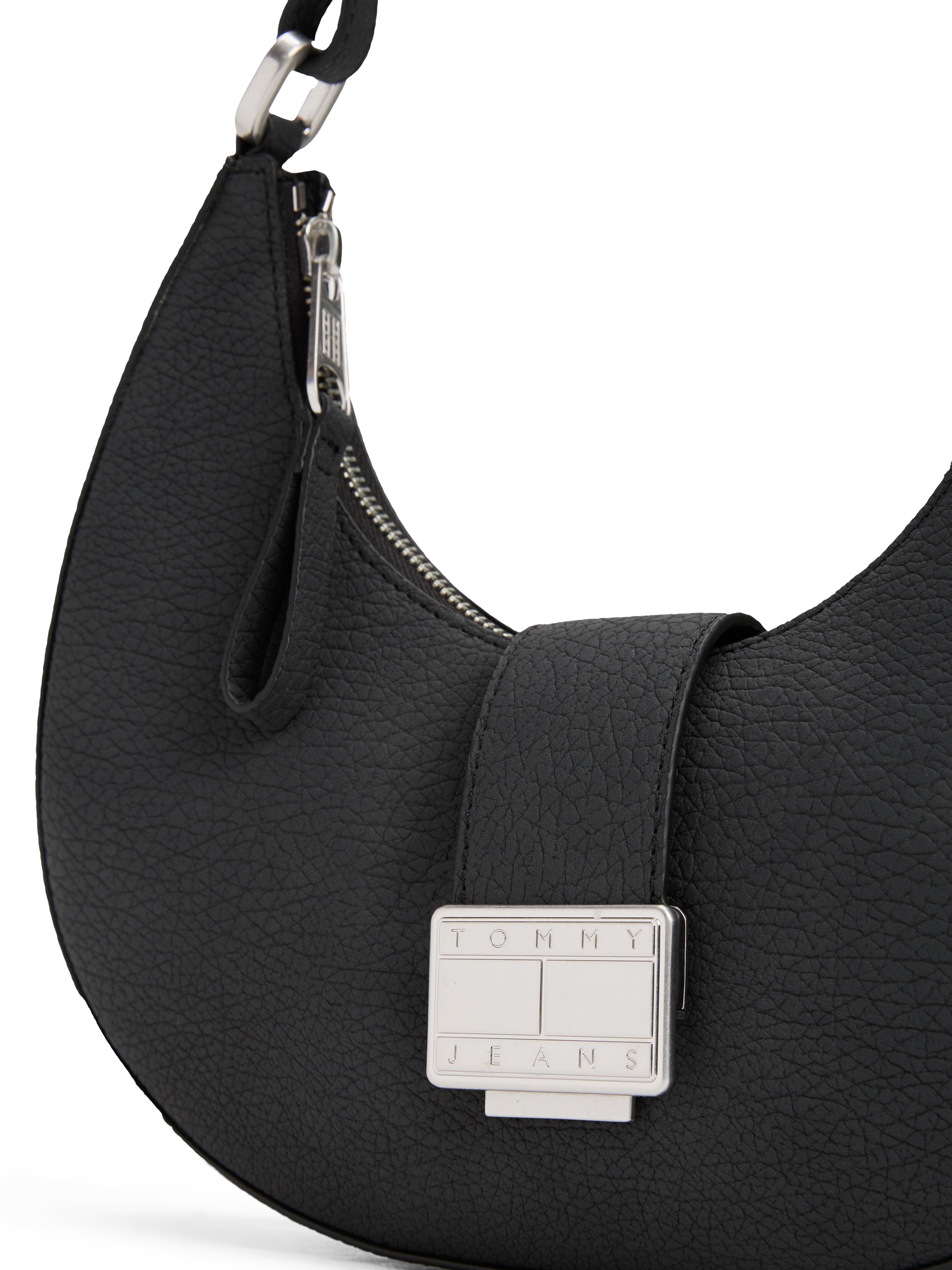 Tommy Jeans Schultertasche »TJW CRUSH SHOULDER BAG« , Damen Hobo, Umhängetasche, Tragetasche mit Logo-Schmuckelement