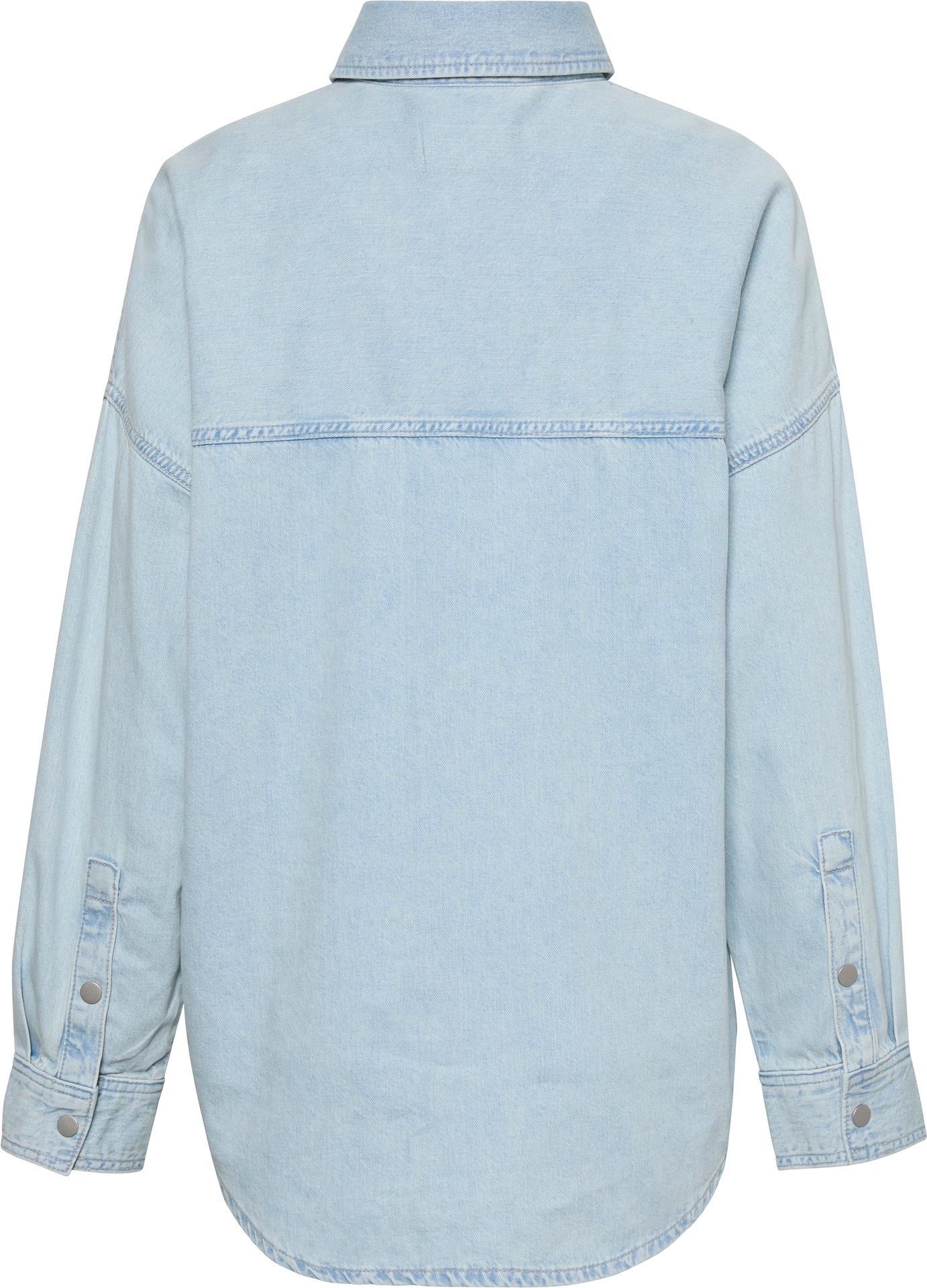 Calvin Klein Jeans Hemdbluse »RLXD LNN DNM SHRT AR«, Mit Rundhalsausschnitt
