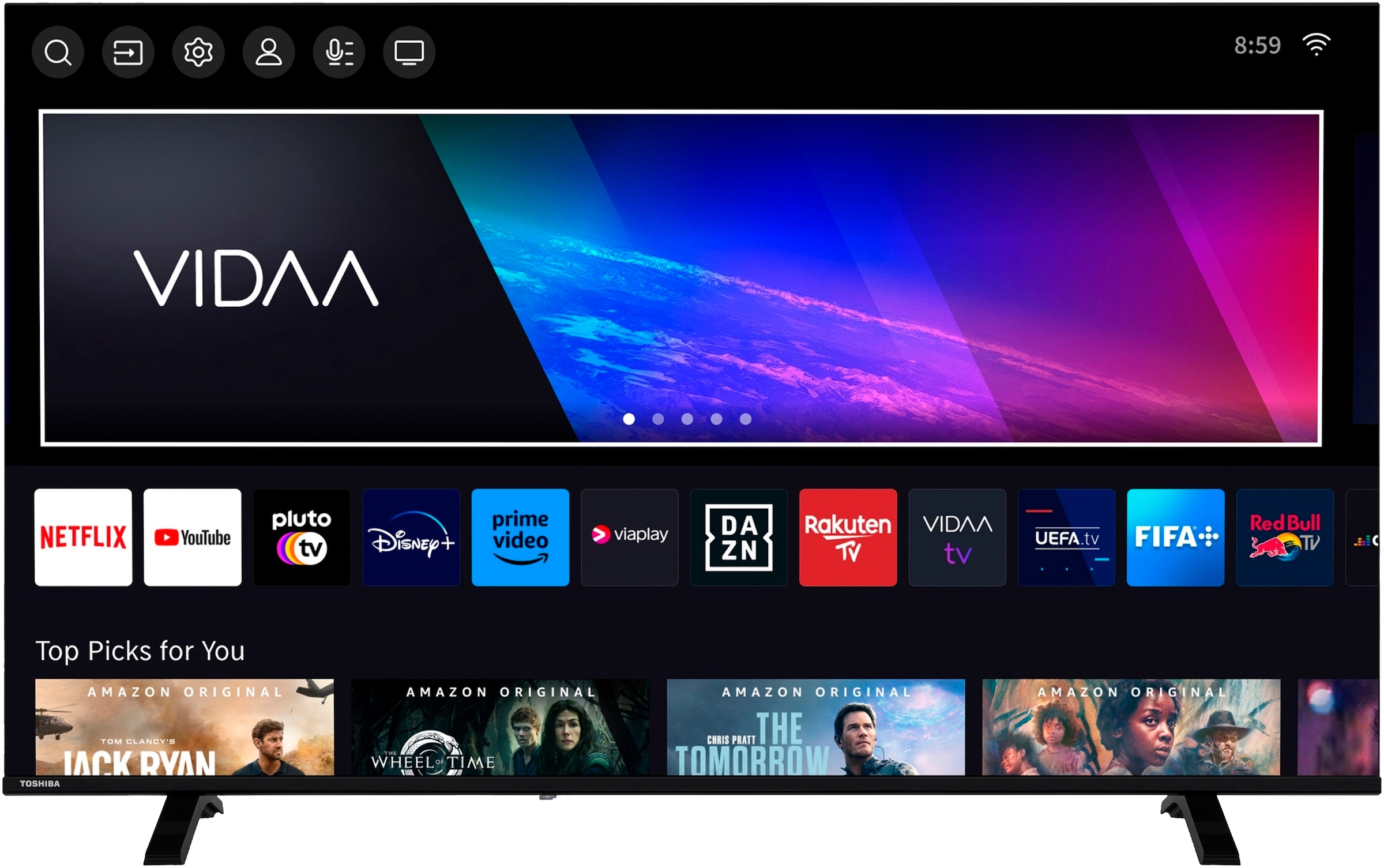 Toshiba LED-Fernseher »55UV1563DDW« 139 cm/55 ″ Smart-TV