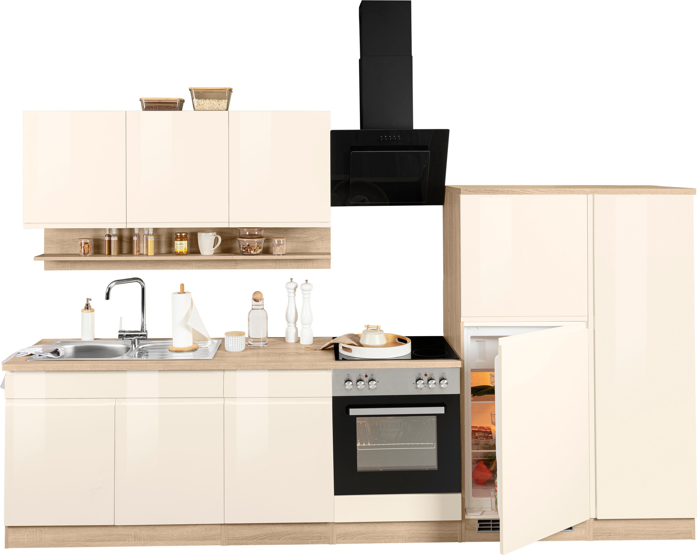 KOCHSTATION Küchenzeile »KS-Virginia« Breite 320 cm, wahlweise mit E-Geräten