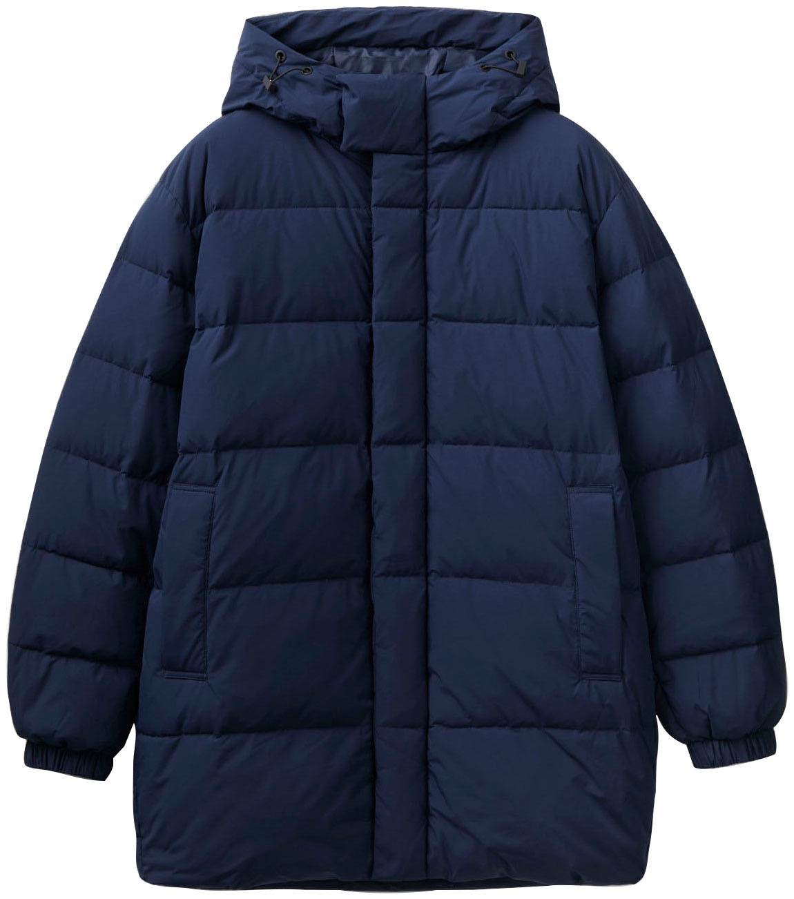 United Colors of Benetton Steppjacke, mit Kapuze, mit Zipper und Druckknöpfen vorne