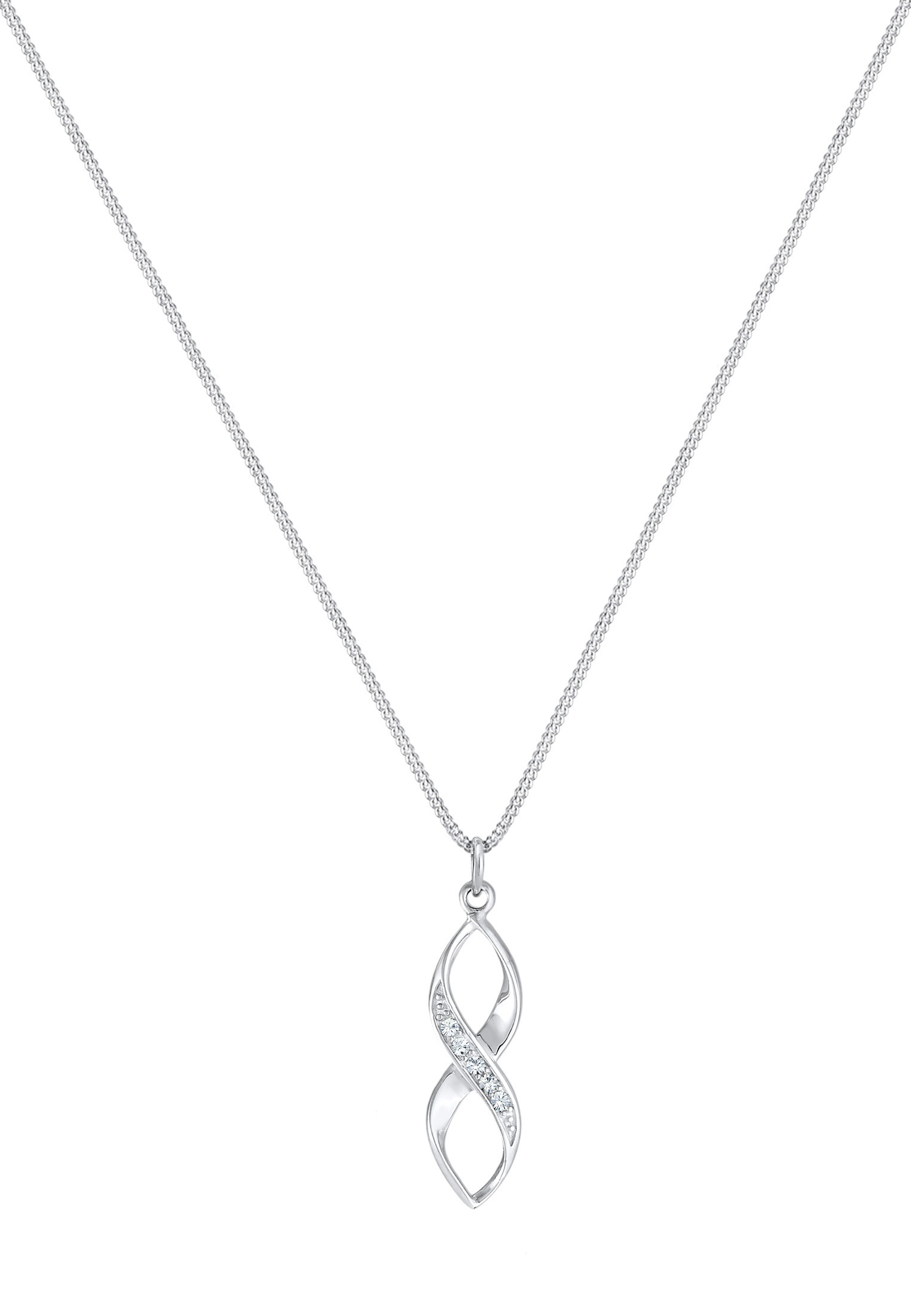 Elli Silberkette »Halskette Infinity Kristalle Verziert 925 Silber«