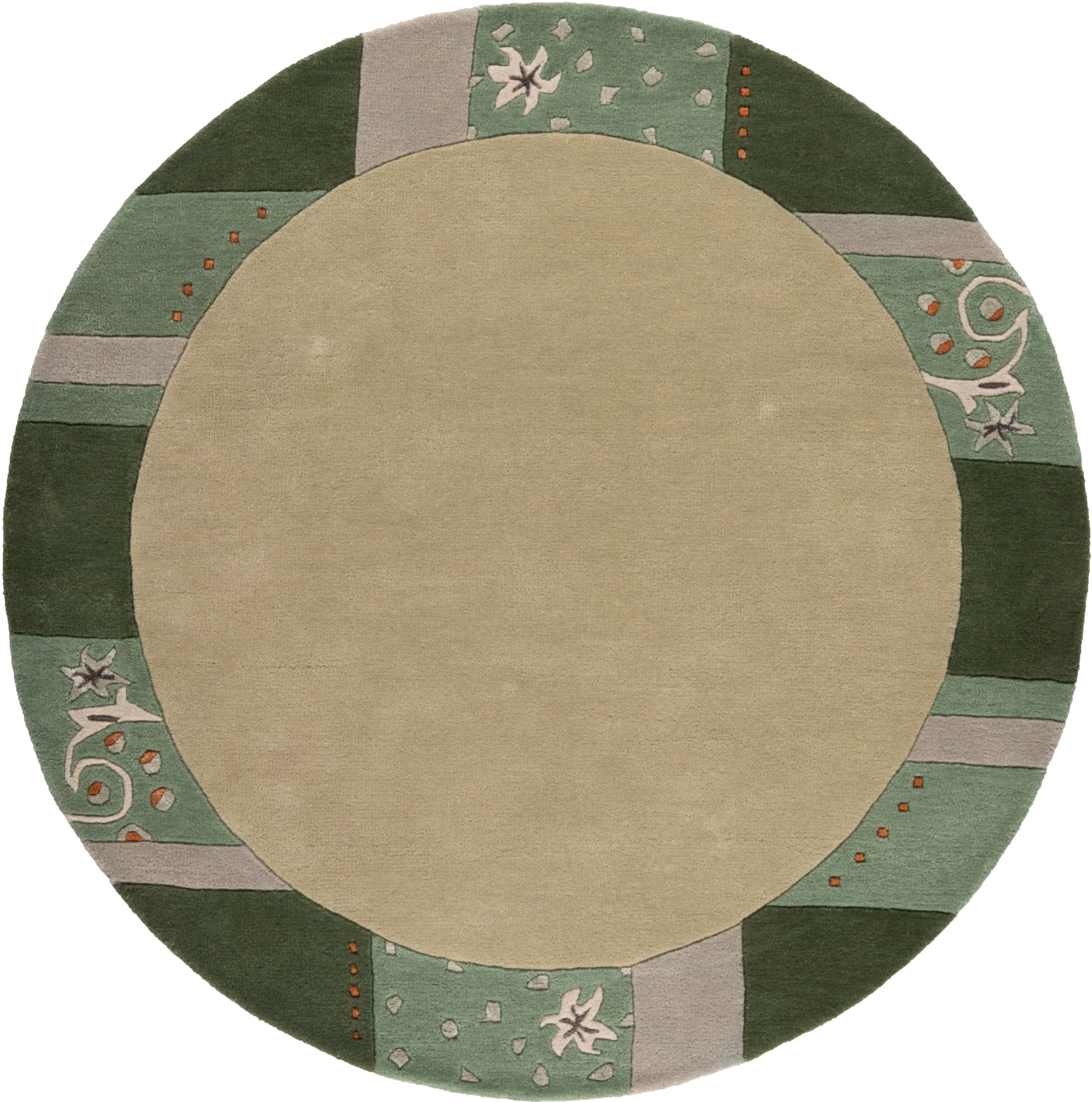 THEKO Wollteppich »Royal Ganges« rund 13 mm Höhe 95% Wolle, mit Bordüre, ideal im Wohnzimmer & Schlafzimmer