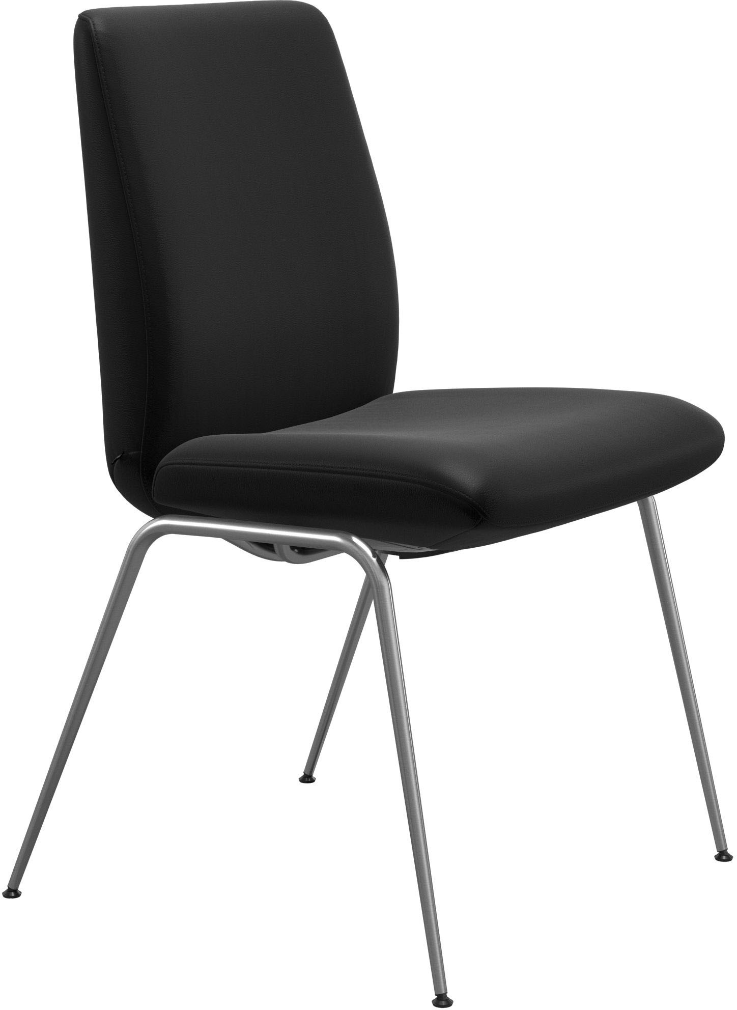 Stressless® Polsterstuhl »Laurel«, Leder BATICK, Low Back, Größe L, mit Beinen aus Stahl in Schwarz matt