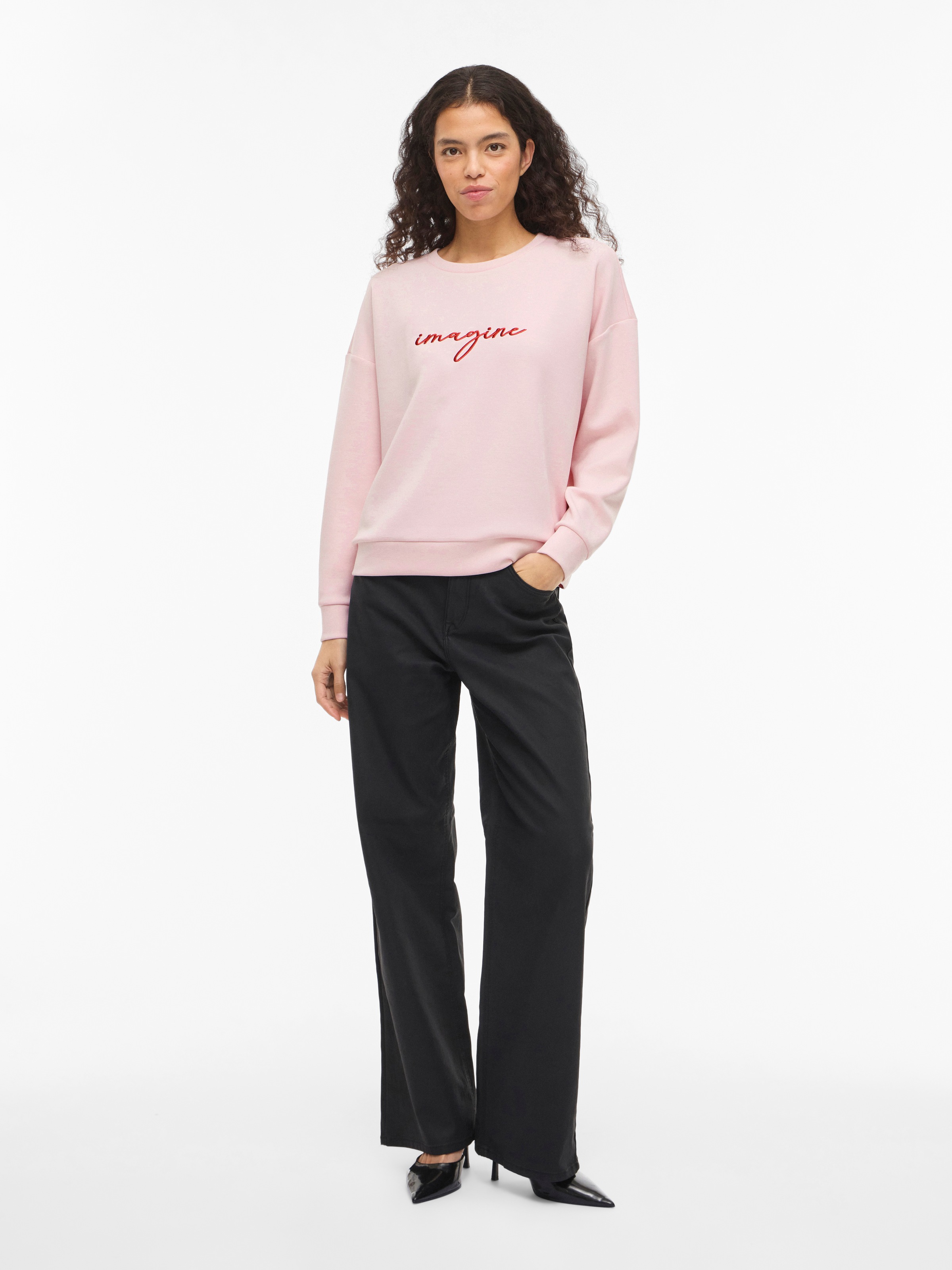 Vila Sweater »VISIFFI IMAGINE O-NECK L/S TOP/PB«
