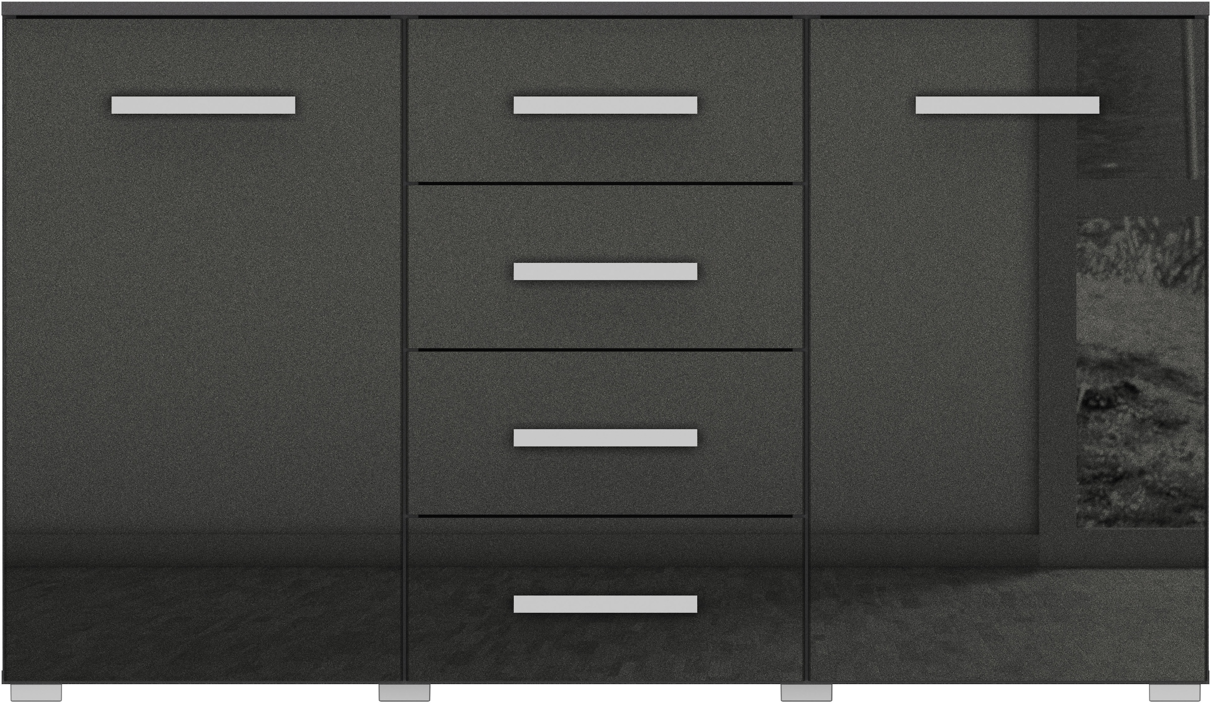 rauch Schubkastenkommode »Sideboard Kommode Kombikommode KOLUNA mit Hochglanzfront« Breite 120 cm mit eleganter Hochglanzfront,  vier große Schubladen, mit insgesamt 4 Einlegeböden MADE IN GERMANY