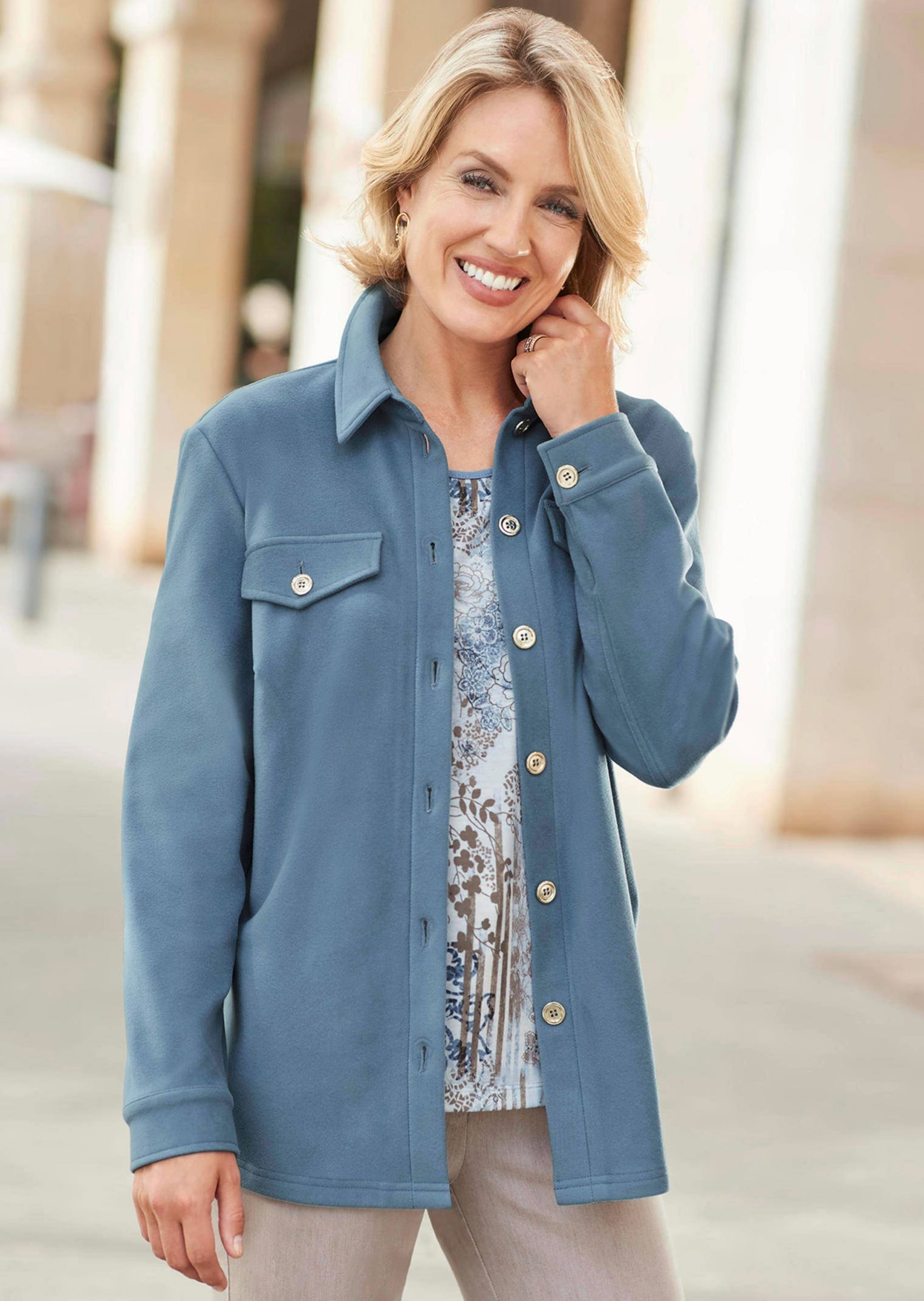 GOLDNER Jackenblazer »moderne Hemdjacke in trageangenehmer Qualität«