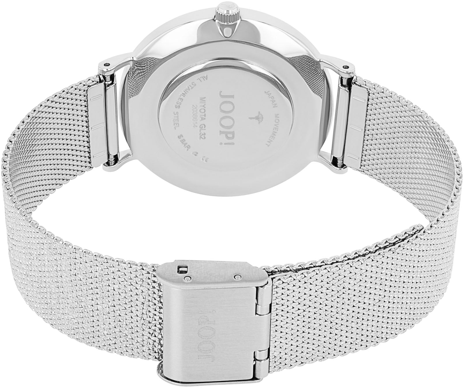 JOOP! Quarzuhr, Armbanduhr, Damenuhr, Edelstahlarmband