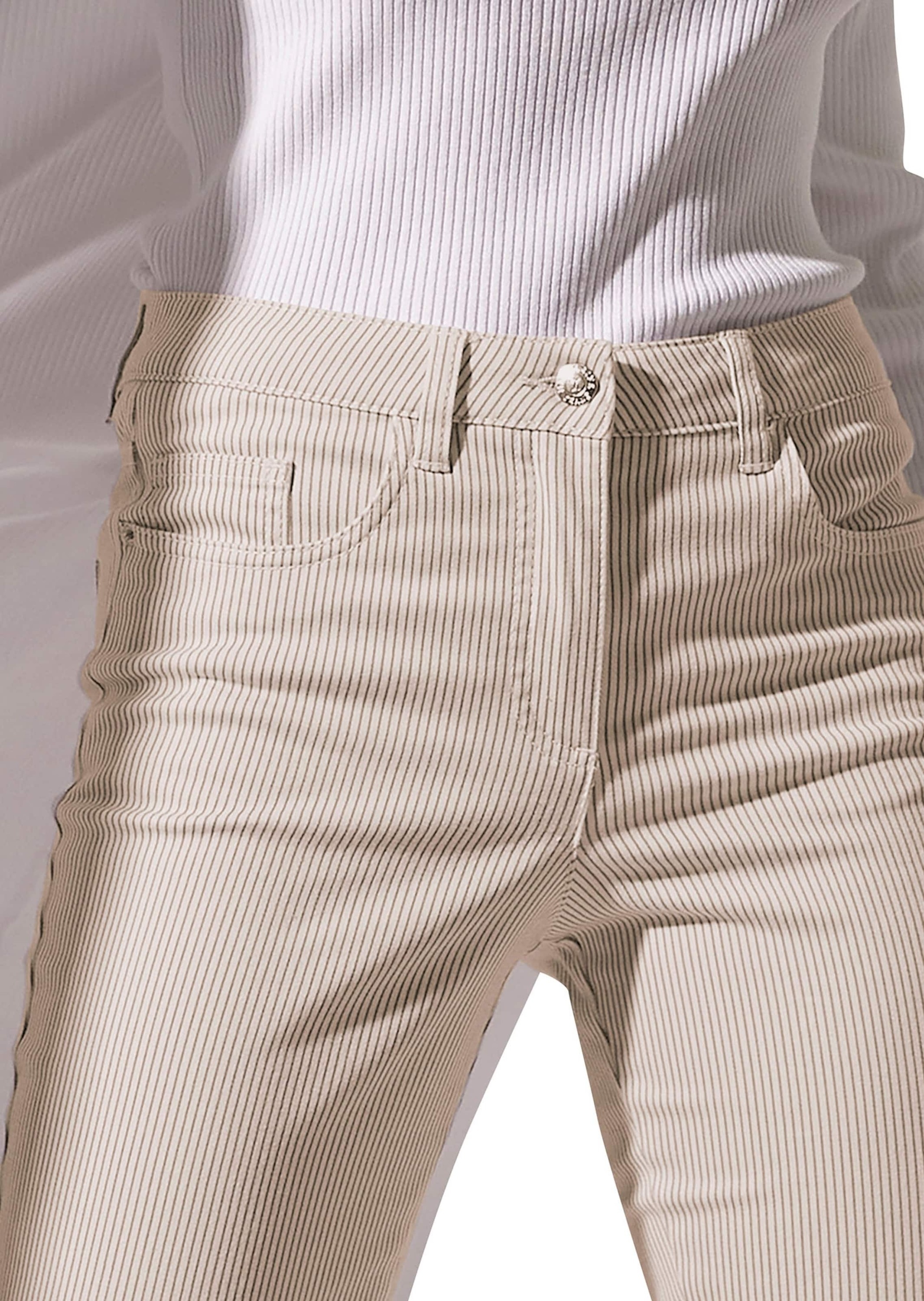 MADELEINE Regular-fit-Jeans »Jeans Fein gestreifte Jeans«