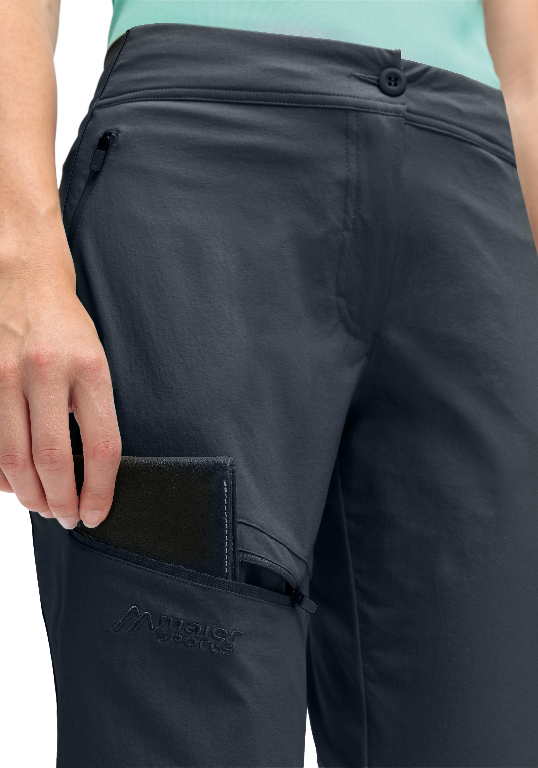 Maier Sports Outdoorhose »Inara slim Vario«, Damen Wanderhose, Funktionshose mit Variobund und 4 Taschen, Slim Fit