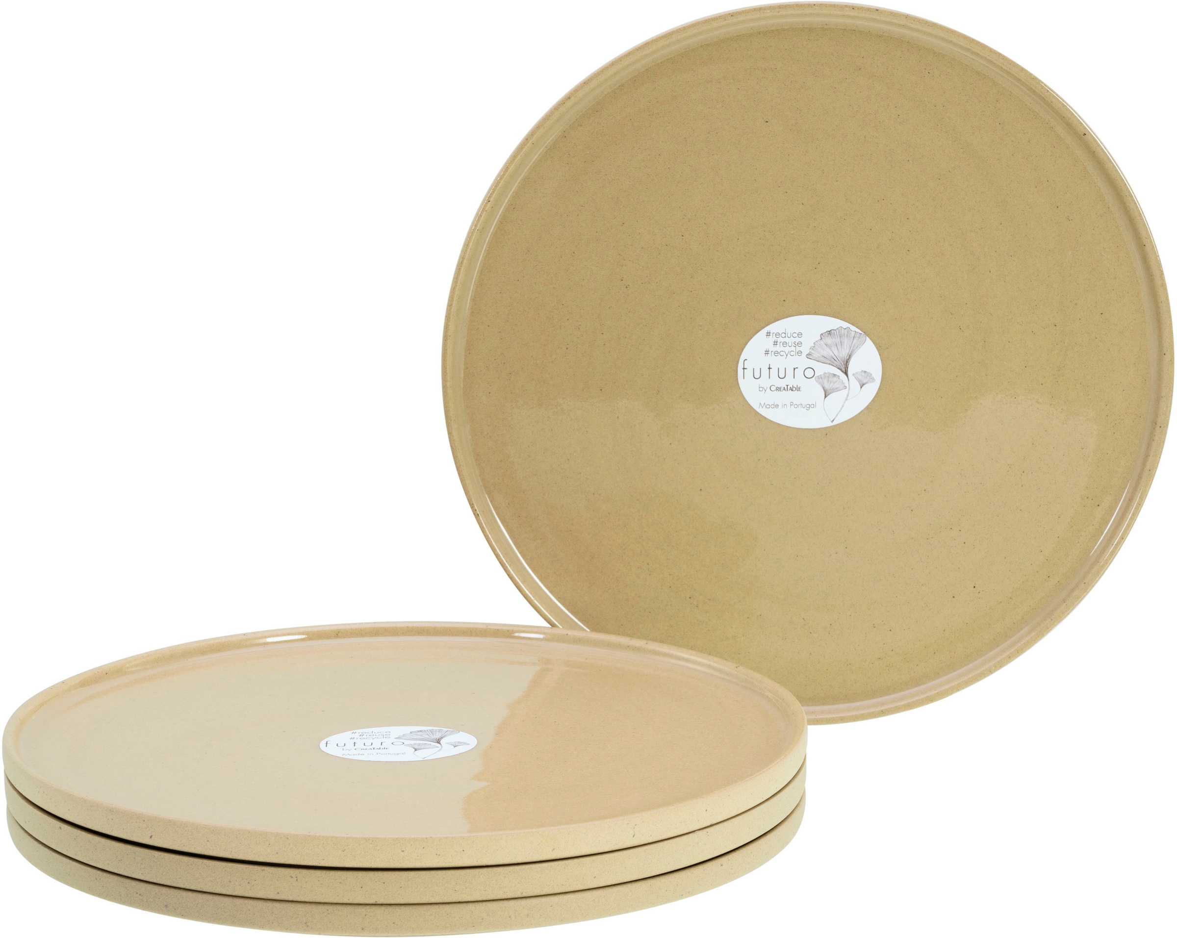CreaTable Speiseteller »Futuro« Teller Set für 4 Personen, Ø 26 cm, Steinzeug