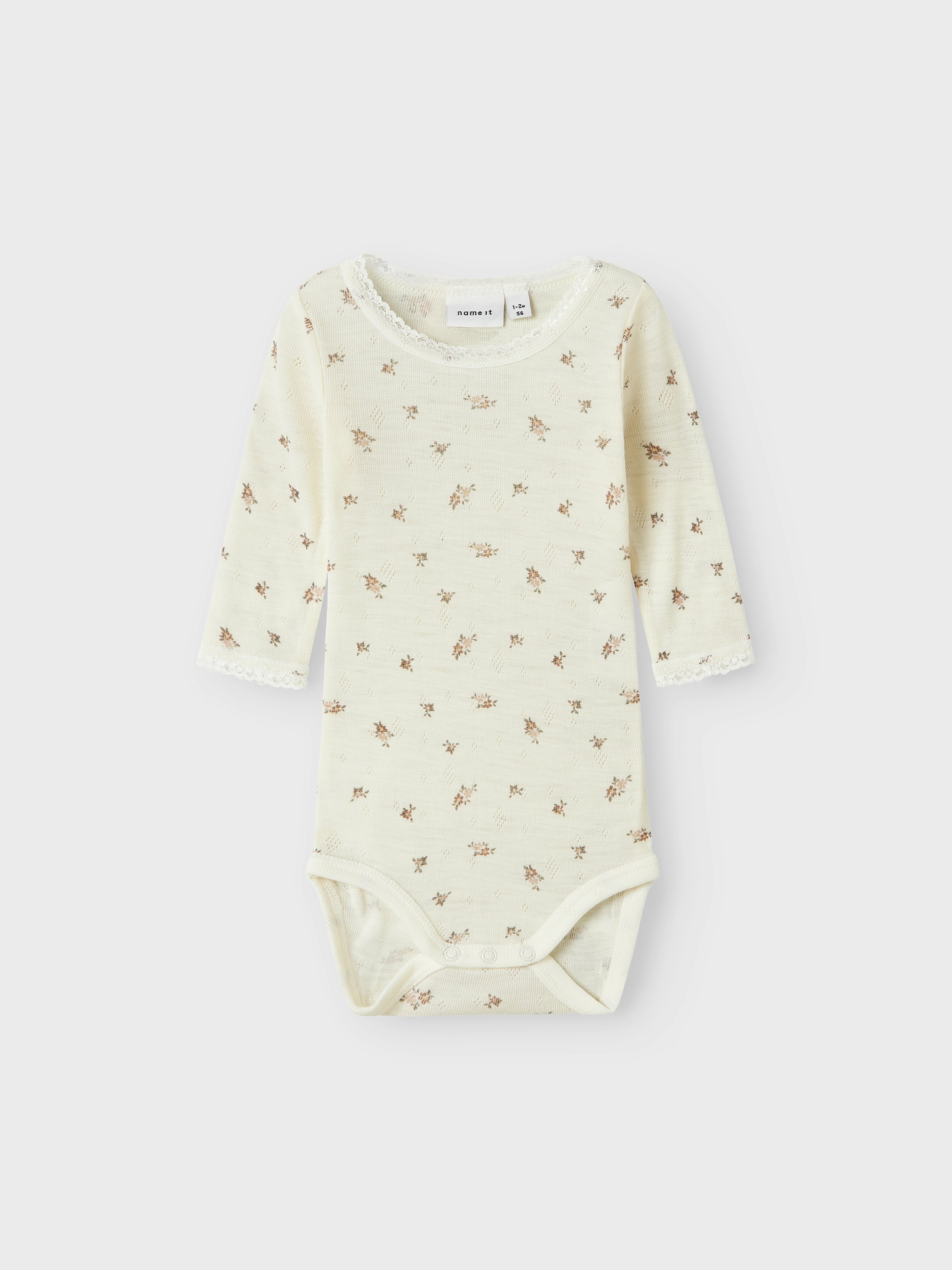 Name It Langarmbody »NBFWANG WOOL NEEDLE LS BODY NOOS« aus reiner Merinowolle