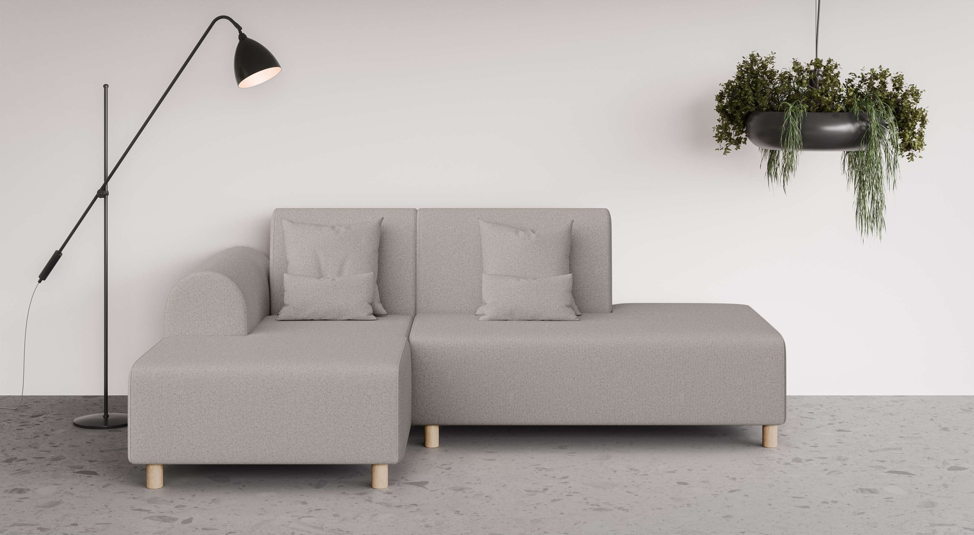 INOSIGN Ecksofa »Suyala«, L-Form mit Hocker