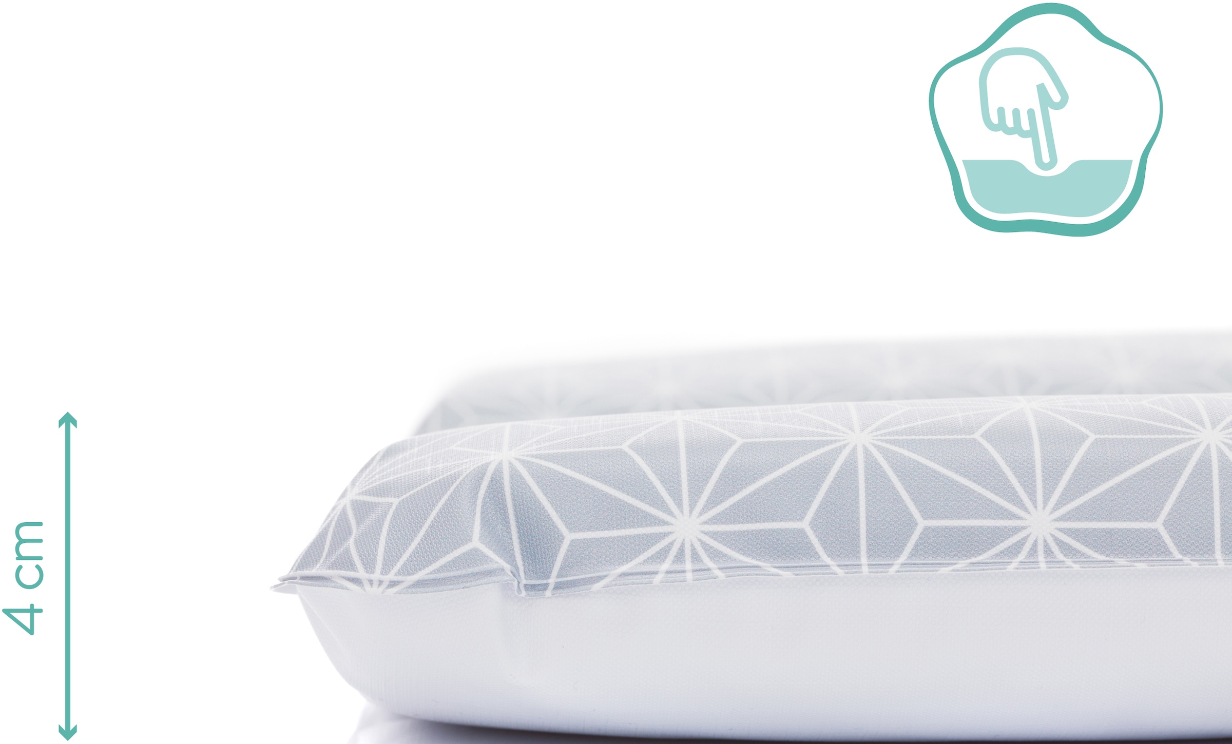 Fillikid Wickelauflage »Softy, Cube Grey«, (1 tlg.)