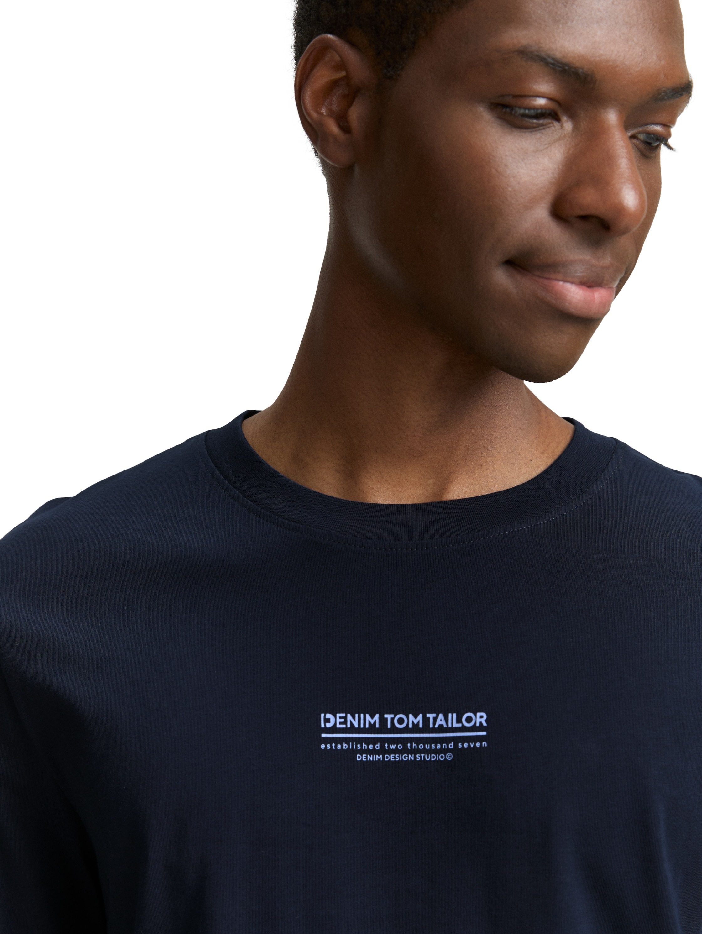 TOM TAILOR Denim Langarmshirt, mit Schriftzug