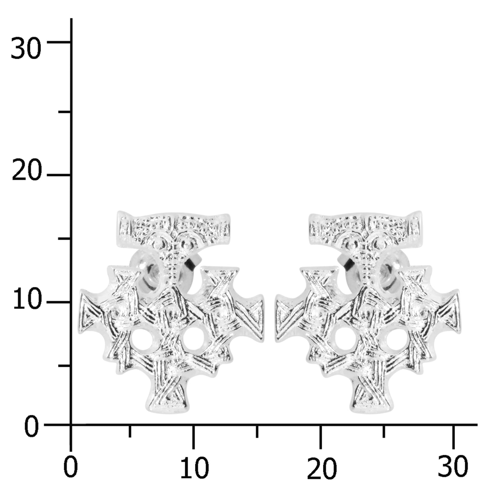 OSTSEE-SCHMUCK Paar Ohrstecker »- Hiddensee 15 x 13 mm - Silber 925/000 -,«