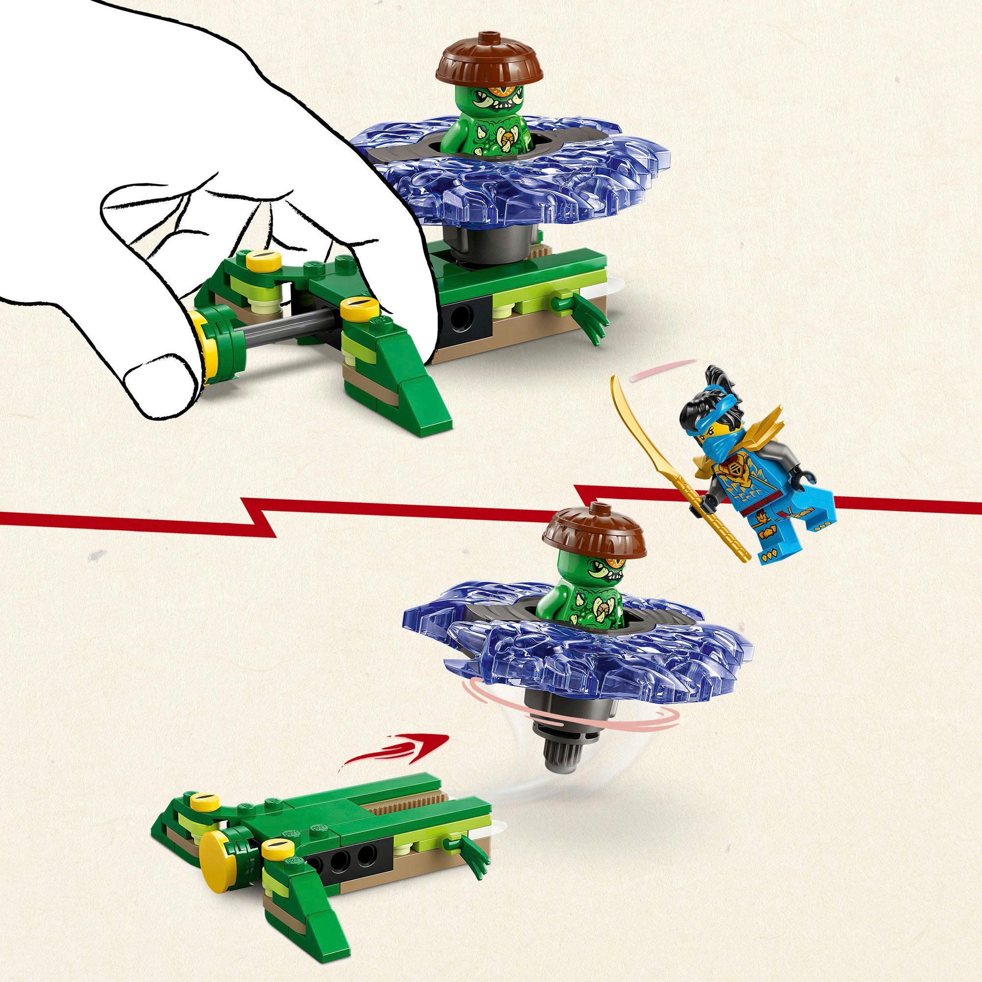LEGO® Konstruktionsspielsteine »Nya vs. Mutationsmonster-Spinner (71849), LEGO Ninjago«