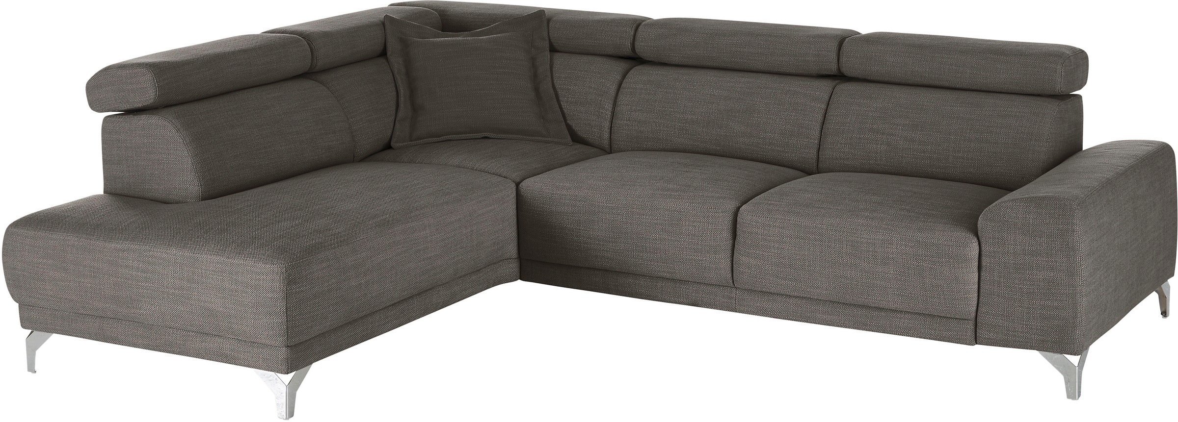 3C Candy Ecksofa »Greve Sofa immer mit manuelle Kopfteilverstellungen, modern, elegant« wahlweise motorischer Sitzvorzug, bequem und zeitlos, L-Form