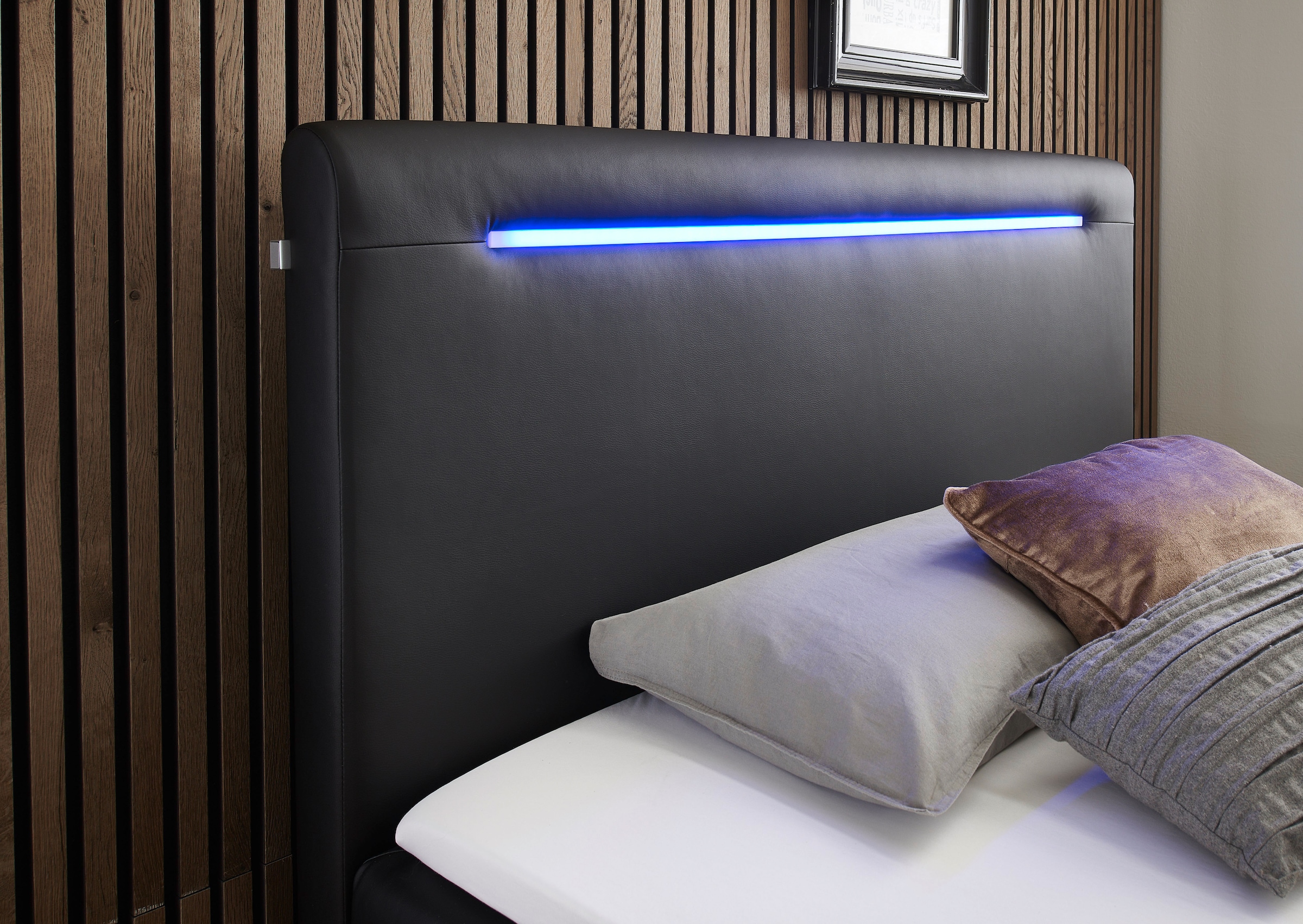 meise.möbel Boxbett »Candela inkl. Bettkasten, Topper & LED-Beleuchtung an Kopfteil & Füßen«