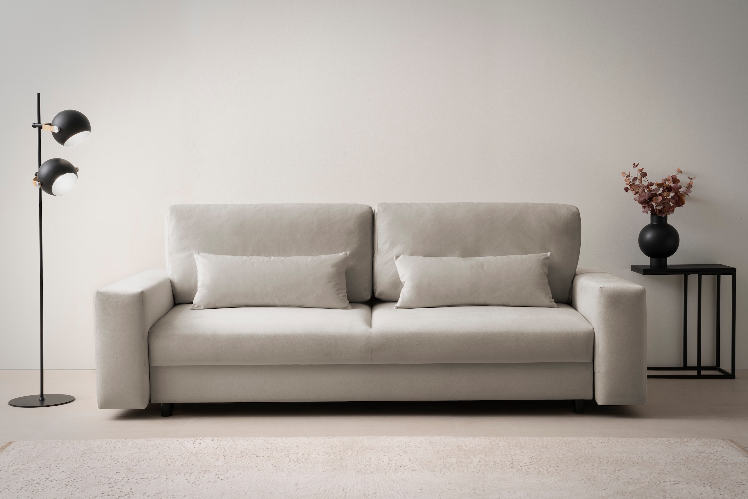 LeGer Home by Lena Gercke Schlafsofa »Imoga, Polster mit Schlaffunktion, 3-Sitzer Sofa, Couch mit Bettkasten«, in modernen Farben und Stoffen, Bettfunktion, Liegefläche: 200x150 cm