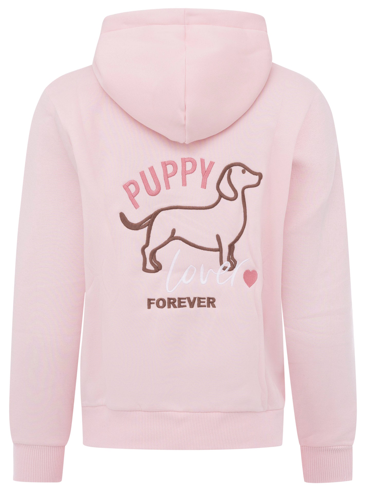 Zwillingsherz Sweatjacke »"Puppy Lover Forever"« Kapuze, Langarm, Reißverschluss, modisch, Kordelzug