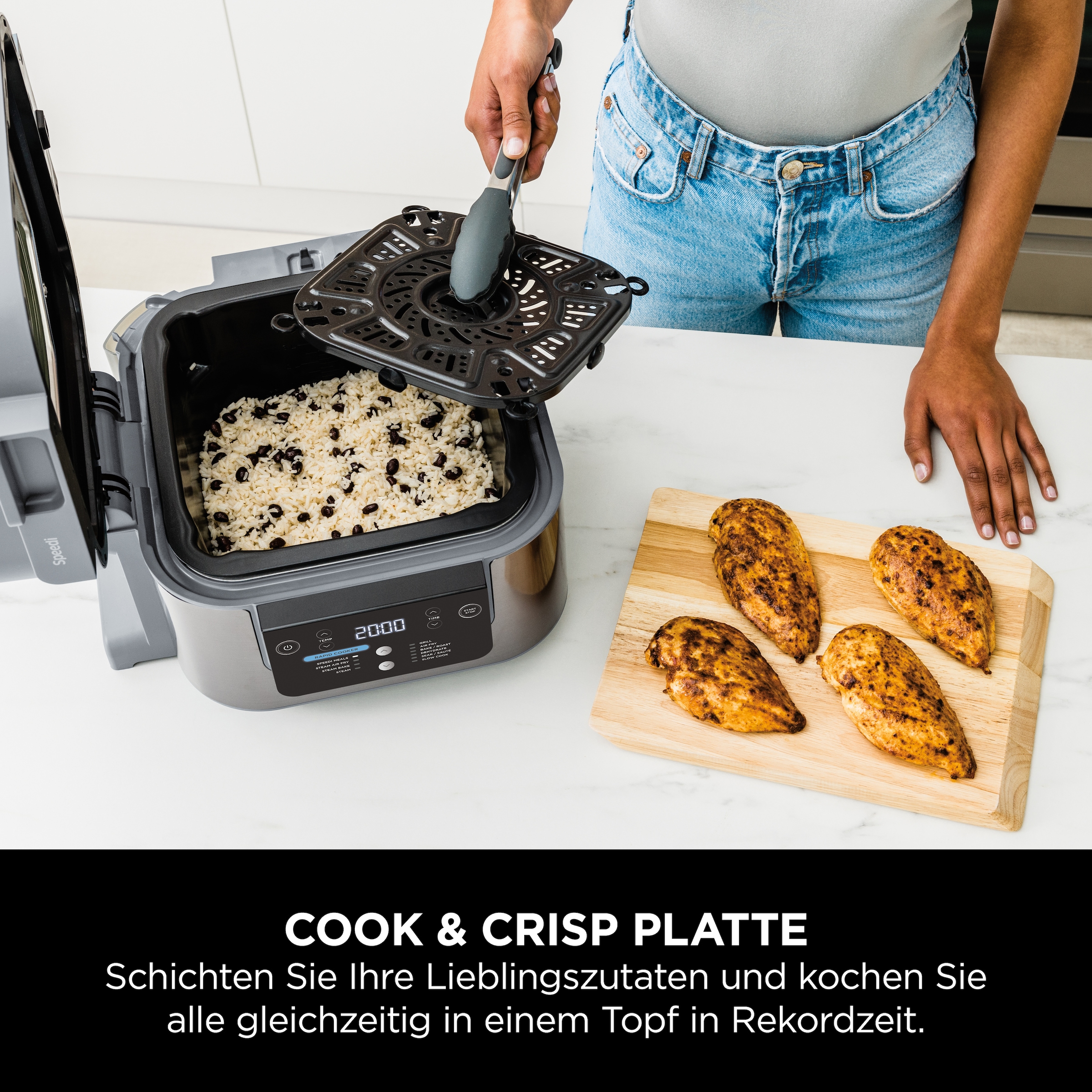 NINJA Heißluftfritteuse »Speedi Rapid Cooking System ON400EU 10-in-1«, 1760 W, Air Fry, Grill, Backofen, Multikocher