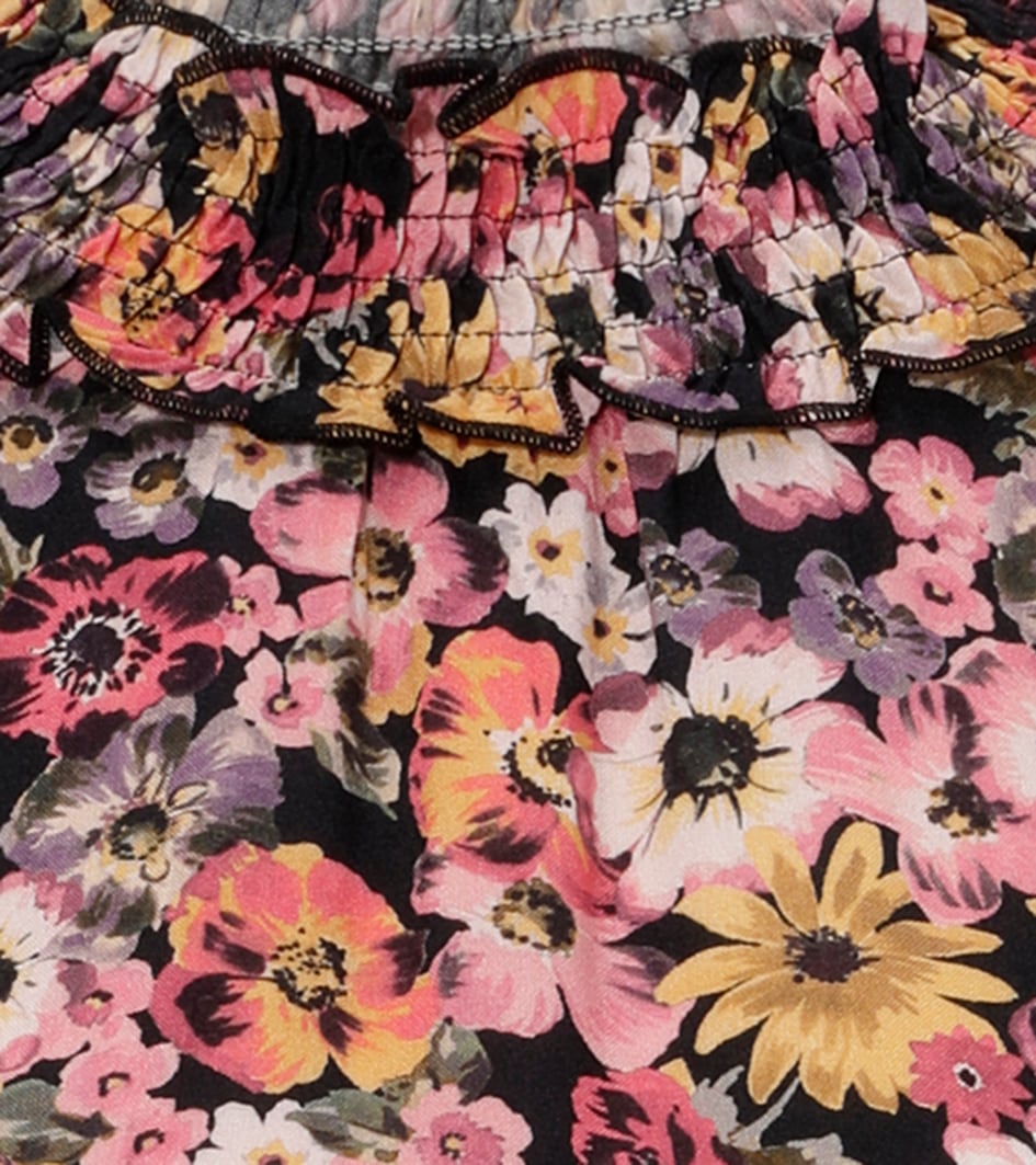 Aniston CASUAL Schlupfbluse, mit romantischen, farbenfrohen Blüten bedruckt