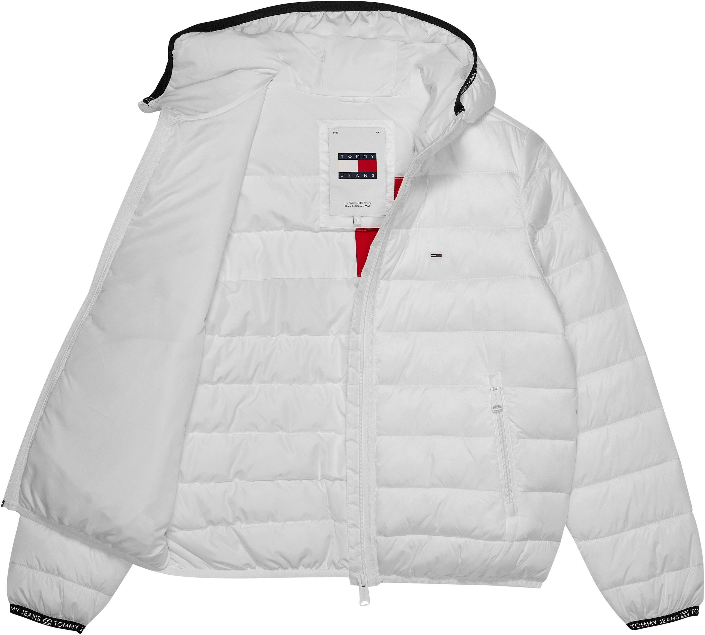 Tommy Jeans Steppjacke »TJW QUILTED TAPE HOOD JACKET EXT«, mit Kapuze, mit Kapuze