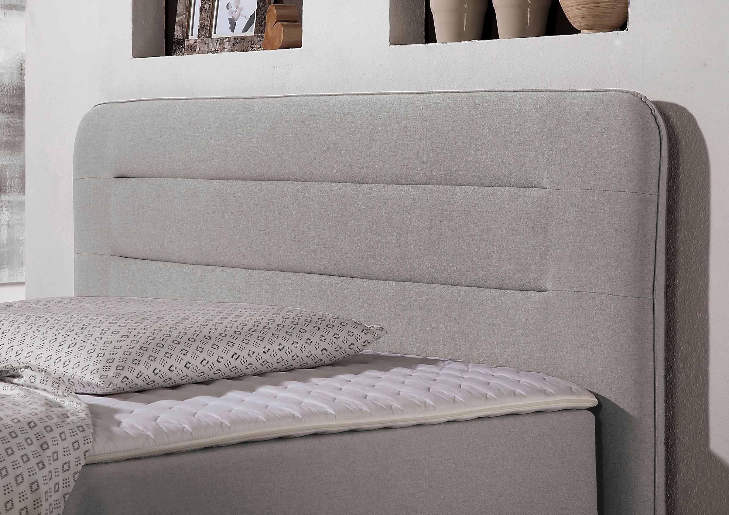 Home affaire Boxspringbett »Manchester« 5 Breiten, 3 Ausführungen, 2 Härtegraden, Topper, Steppung