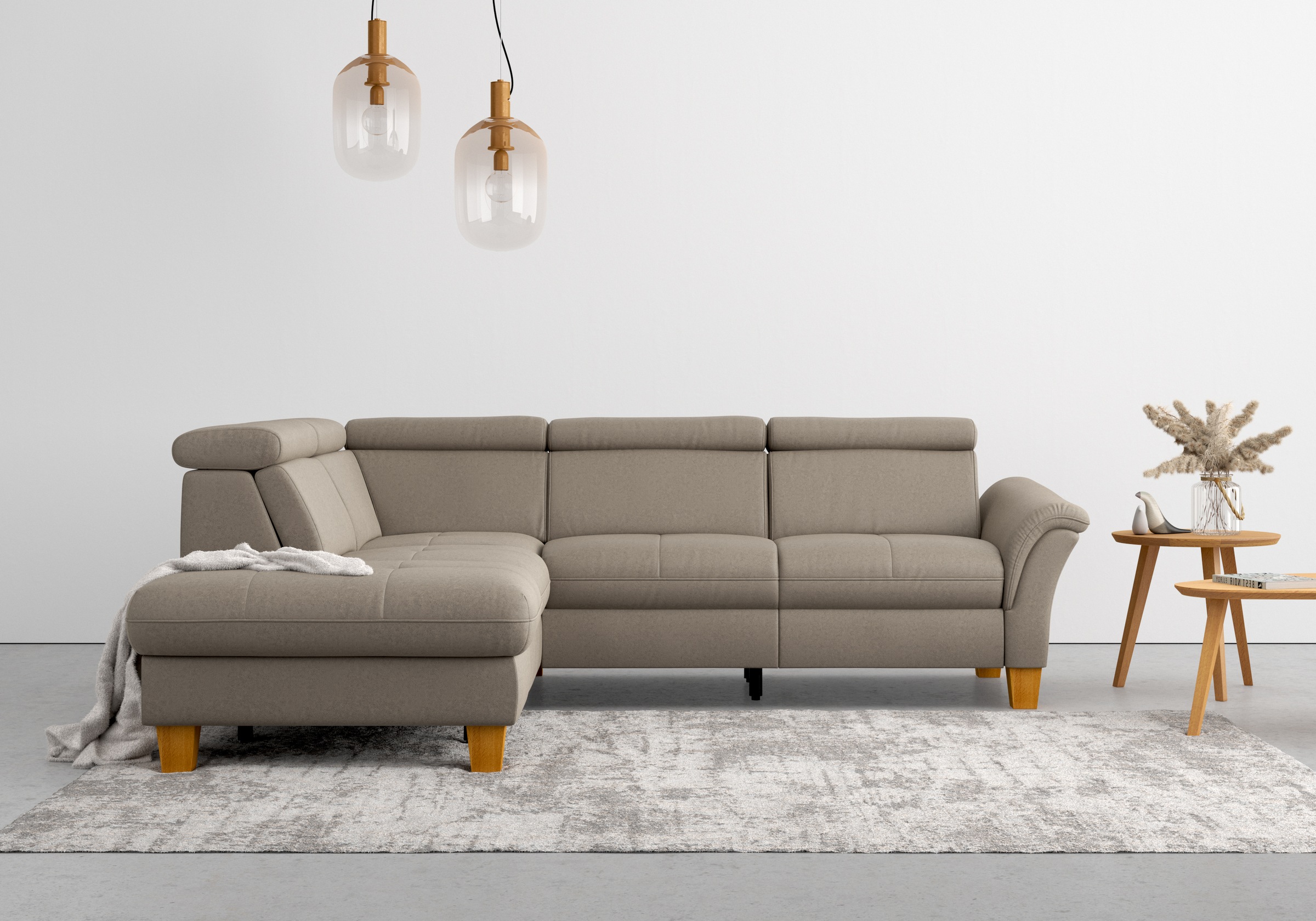 Home affaire Ecksofa »Lindgren L-Form«, wahlweise mit TV-Funktion, Stauraum und Kopfteilverstellung