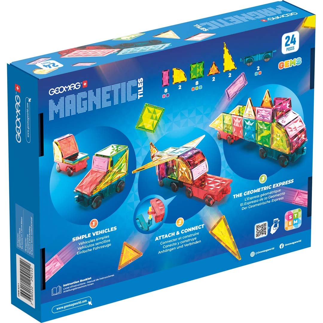 Geomag™ Magnetspielbausteine »Magnetic Tiles Gems Vehicles (4211)«
