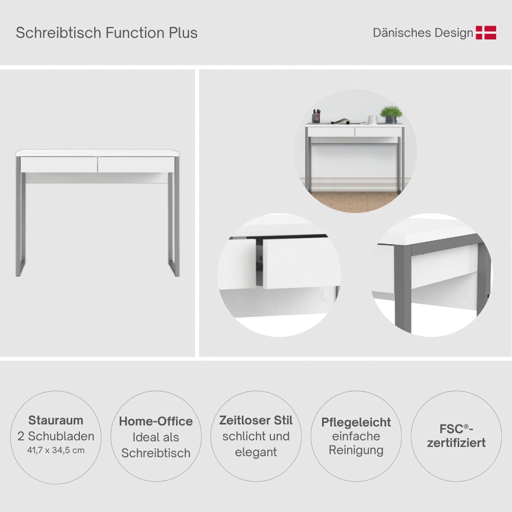 INOSIGN Schreibtisch »Function Plus« mit vielen Stauraummöglichkeiten, zeitloses Design