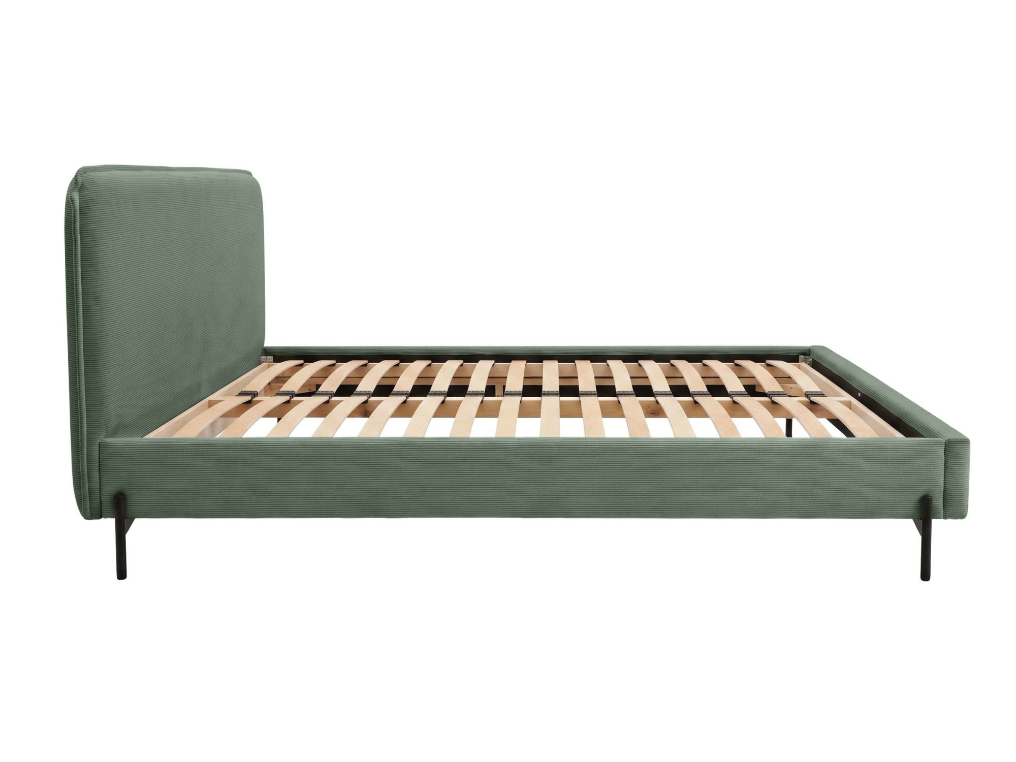 Home affaire Polsterbett »LAVOISIER Bettgestell mit Lattenrost, Breite 140/160/180/200 cm, Cord« Rahmenbett mit Kopfteil, ohne Matratze und Topper